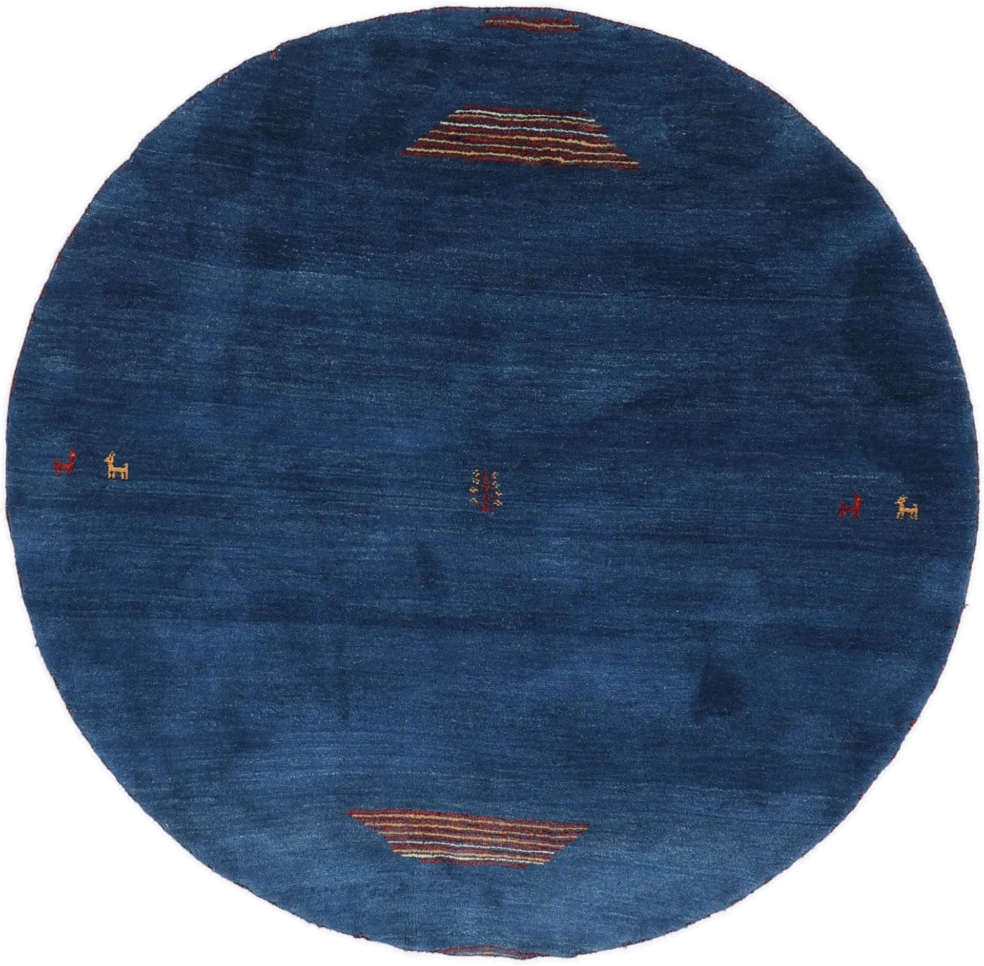 Hand-Knotted Gabbeh Persian Rug, 183 × 183 cm, Wool