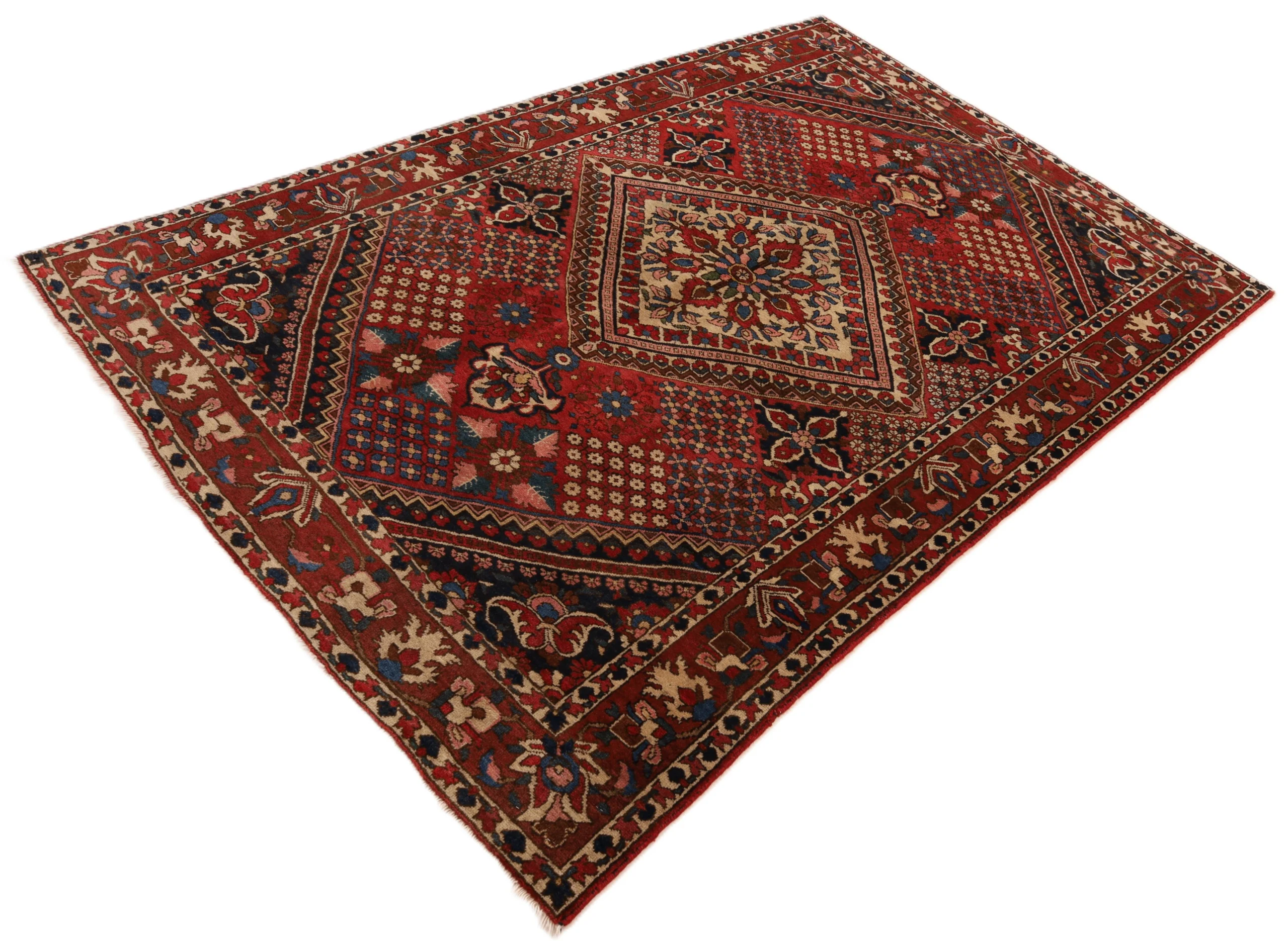Wool Bakhtiari Persian Rug 208 × 137 cm, hand-knotted - Image 8