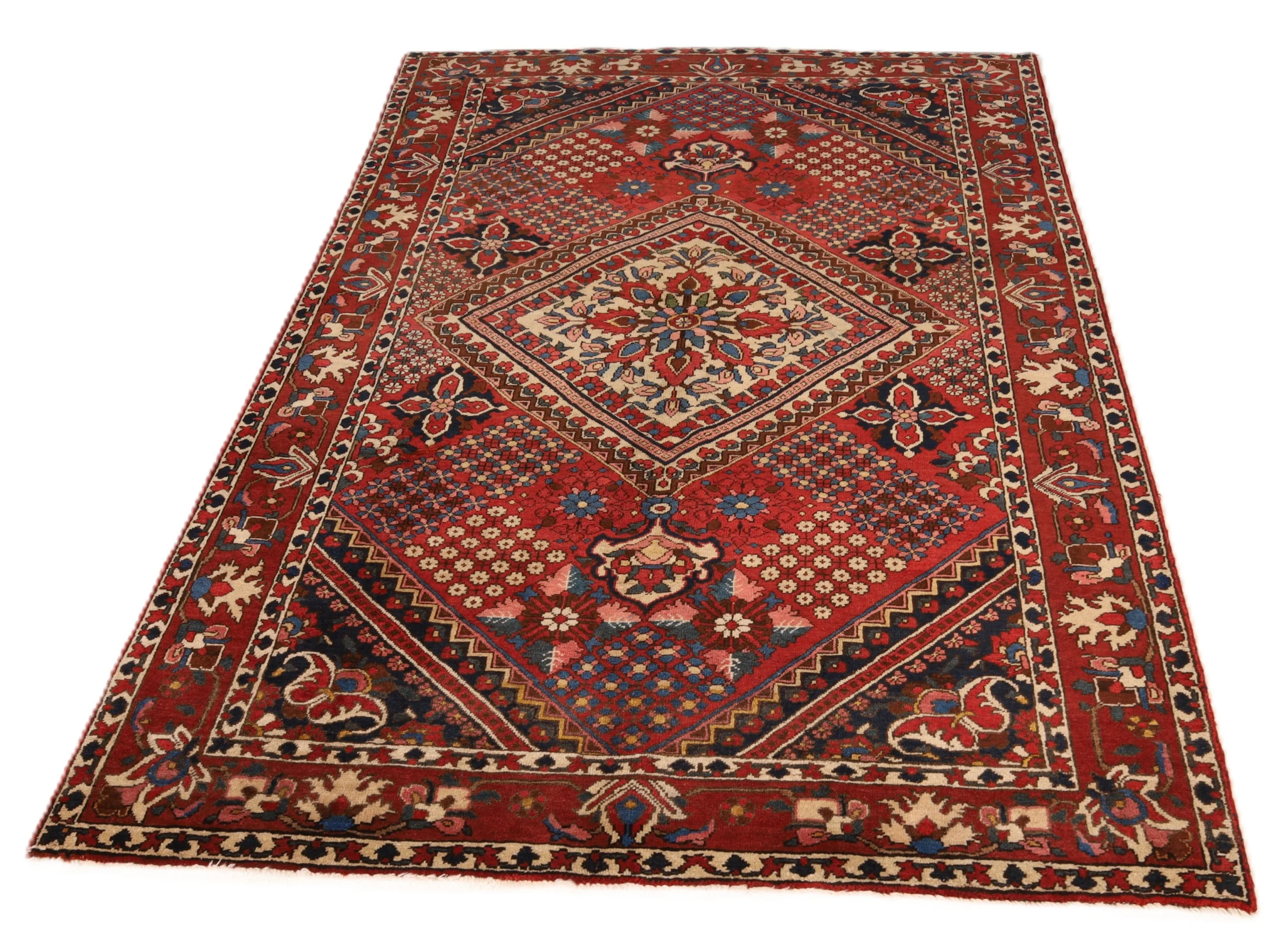Wool Bakhtiari Persian Rug 208 × 137 cm, hand-knotted - Image 12