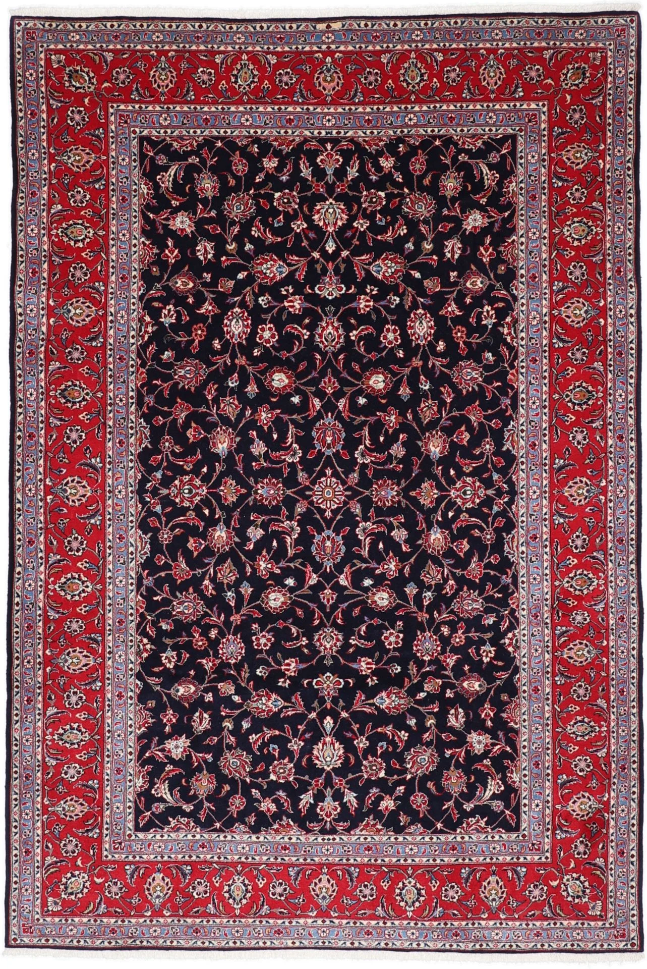 Kashan Persian Rug 202 × 299 cm in Wool, hand-knotted