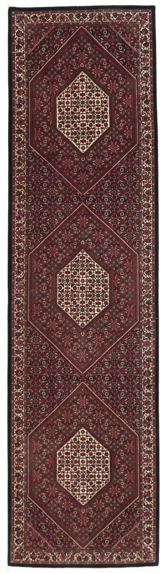 Wool & Silk Bijar Persian Rug 85 × 310 cm, hand-knotted