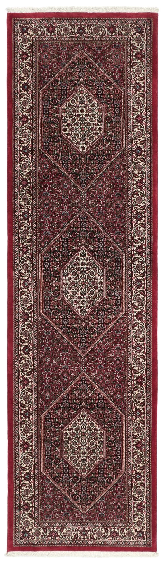 Wool & Silk Bijar Persian Rug 82 × 305 cm, hand-knotted