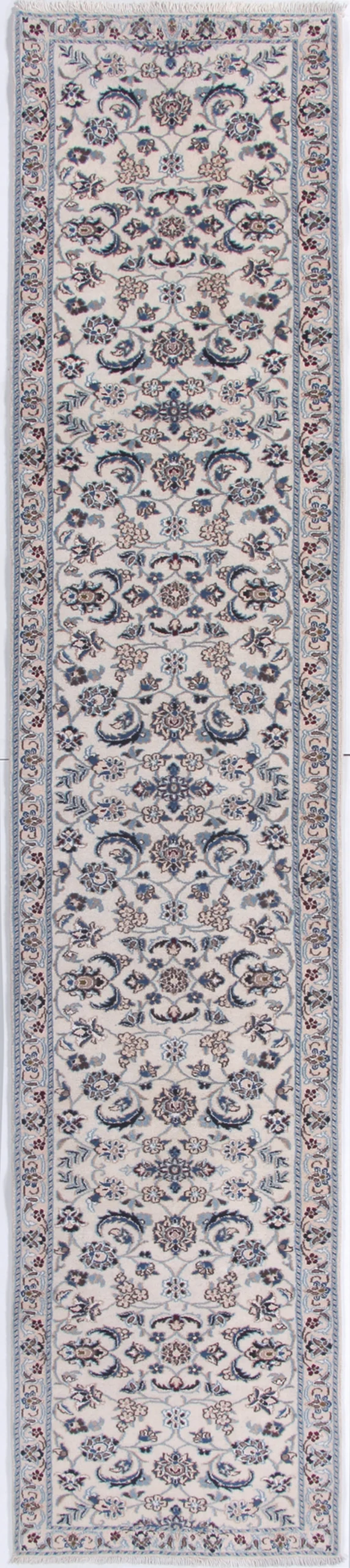 Qom Persian Rug 73 × 388 cm in Wool & Silk, hand-knotted