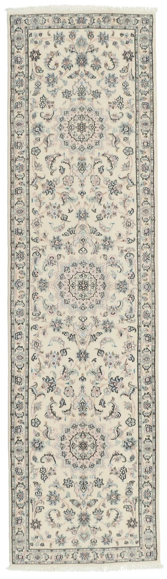 Wool & Silk Persian Rug 80 × 300 cm, hand-knotted