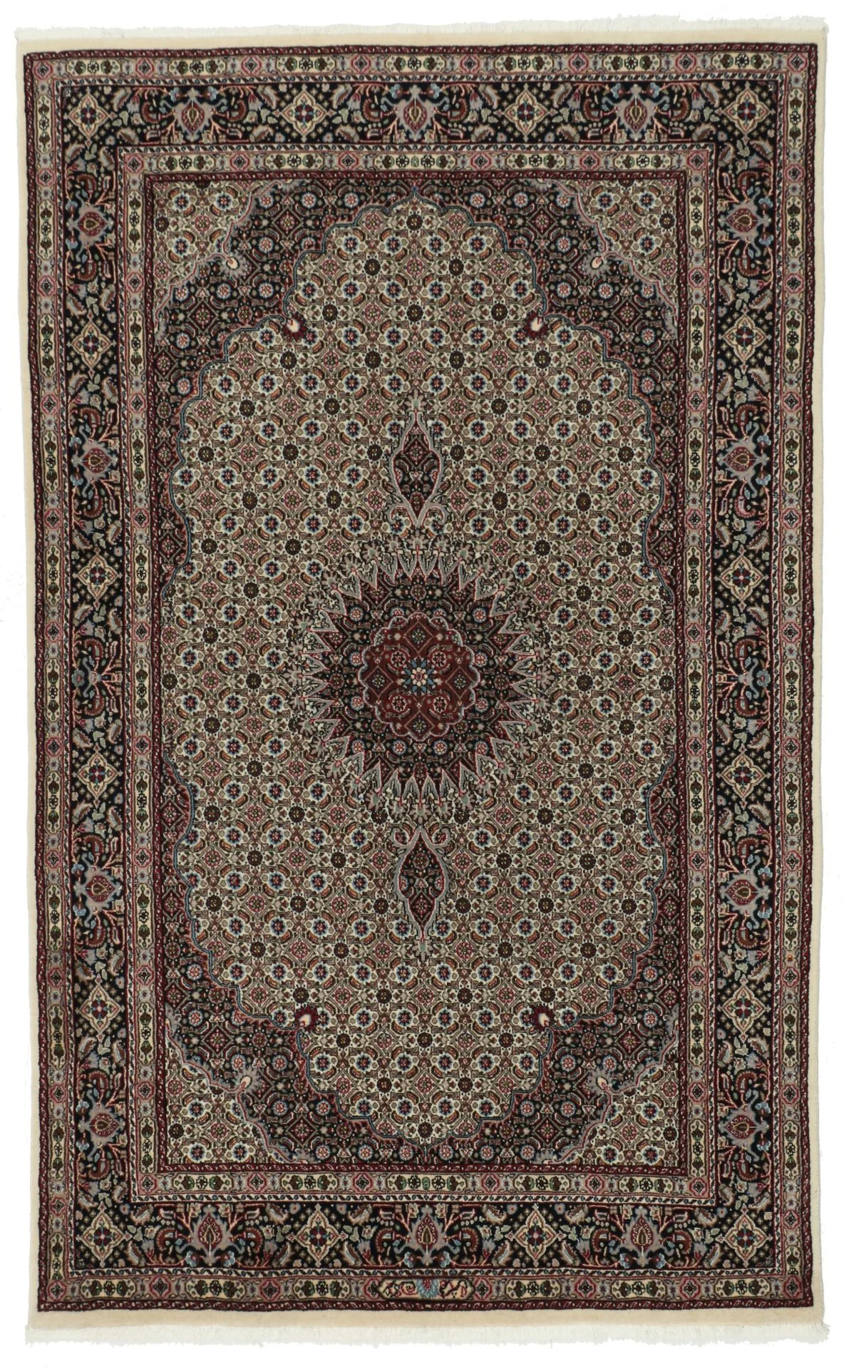 Wool Moud Persian Rug 135 × 219 cm, hand-knotted
