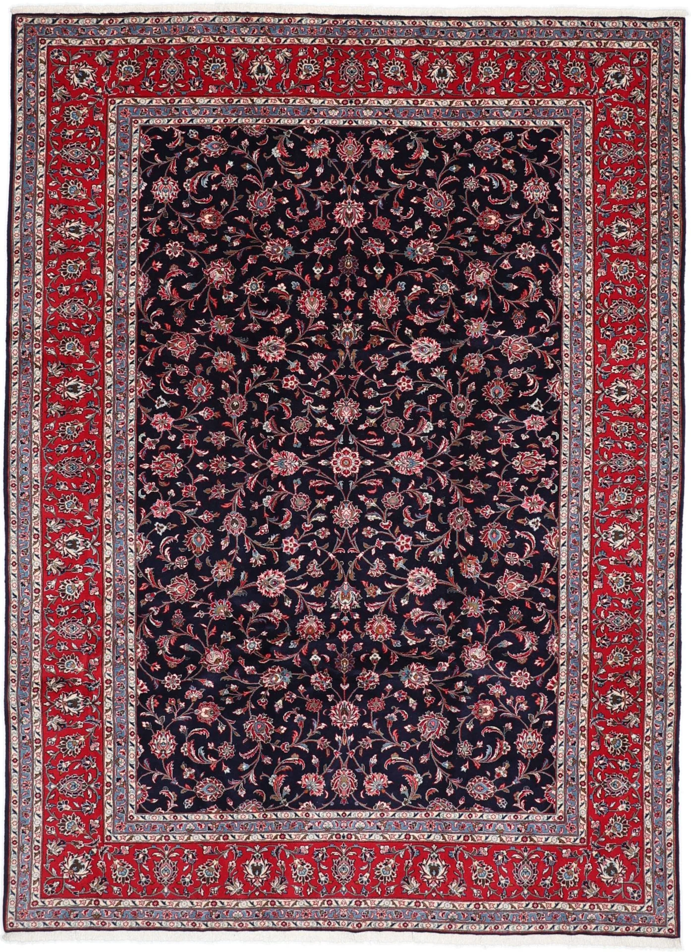 Hand-Knotted Kashan Persian Rug, 251 × 340 cm, Wool