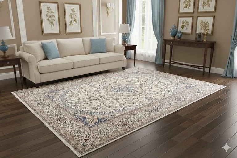Alternative view of Wool Nain Persian Rug 305 × 200 cm, hand-knotted