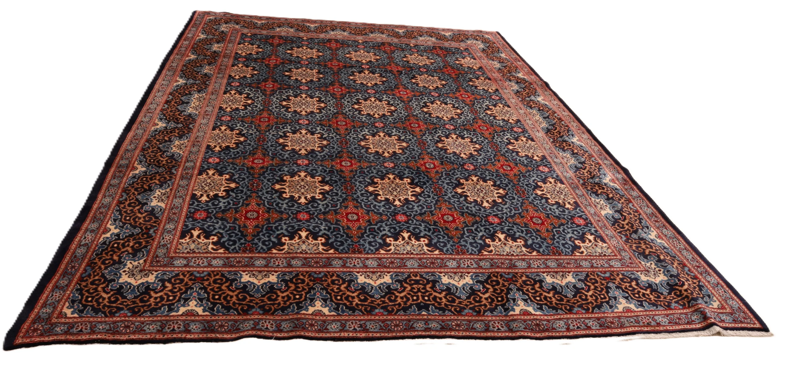 Alternative view of Hand-Knotted Moud Persian Rug, 350 × 248 cm, Wool
