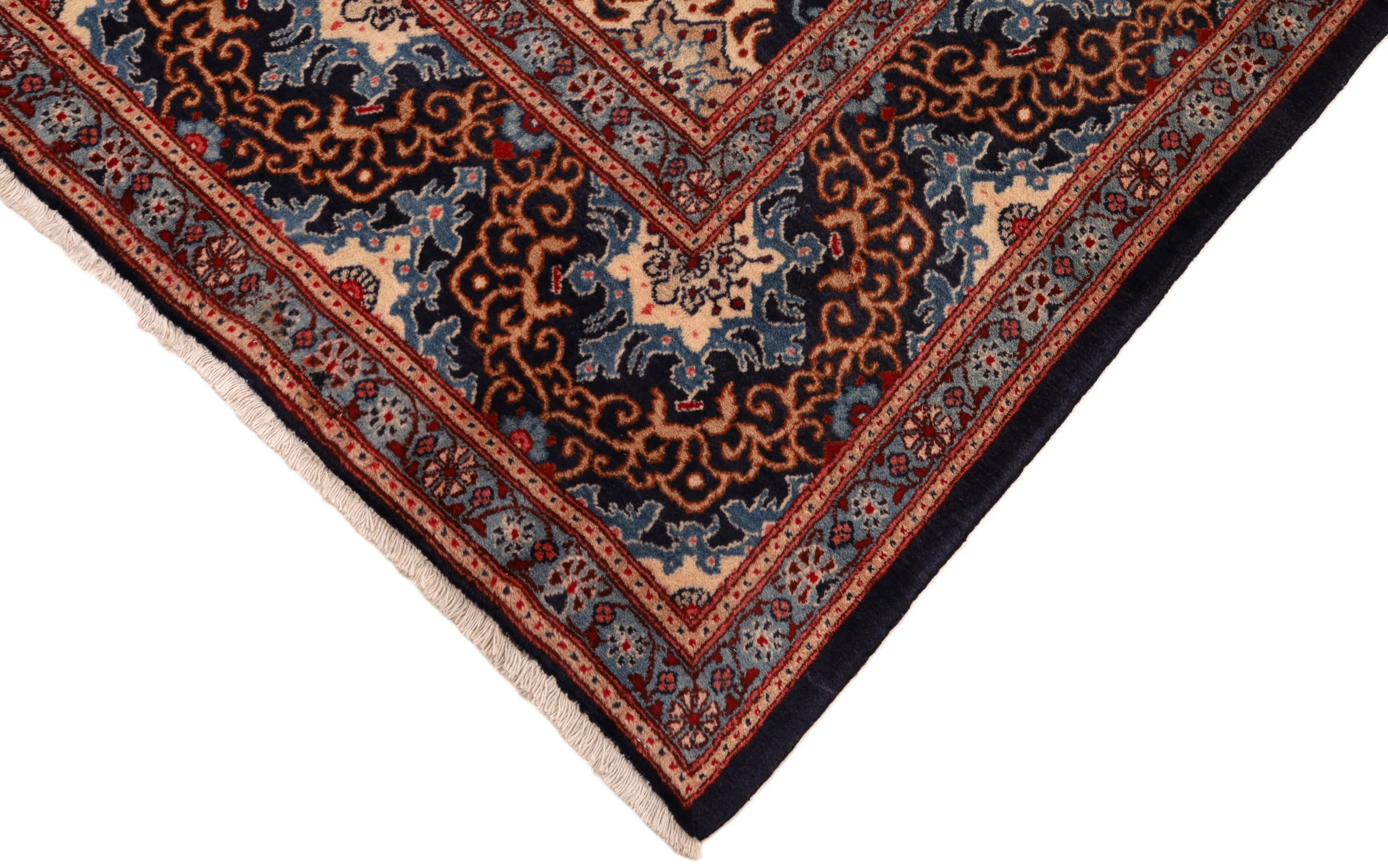 Hand-Knotted Moud Persian Rug, 350 × 248 cm, Wool - Image 4
