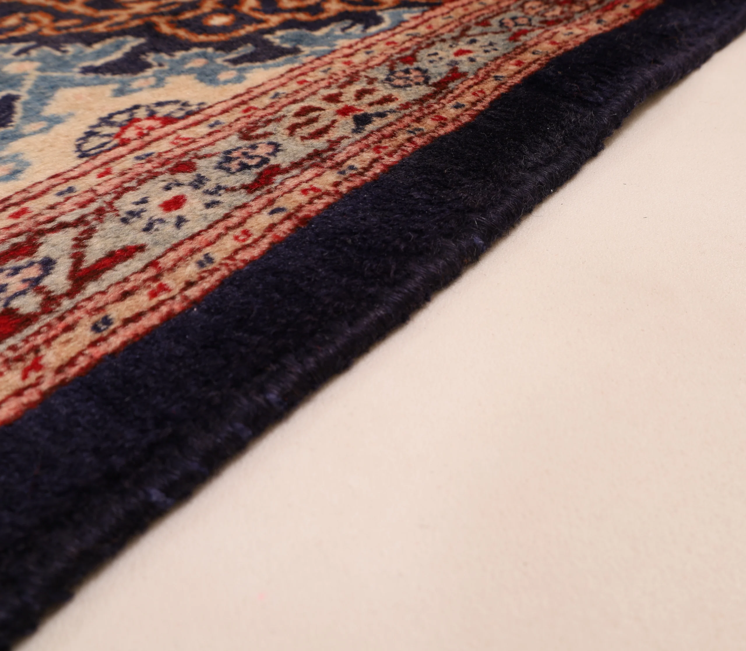 Hand-Knotted Moud Persian Rug, 350 × 248 cm, Wool - Image 7