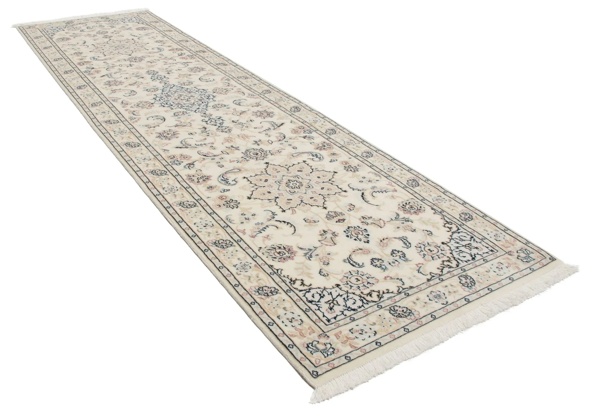 Alternative view of Hand-Knotted Tabriz Persian Rug, 80 × 300 cm, Wool & Silk
