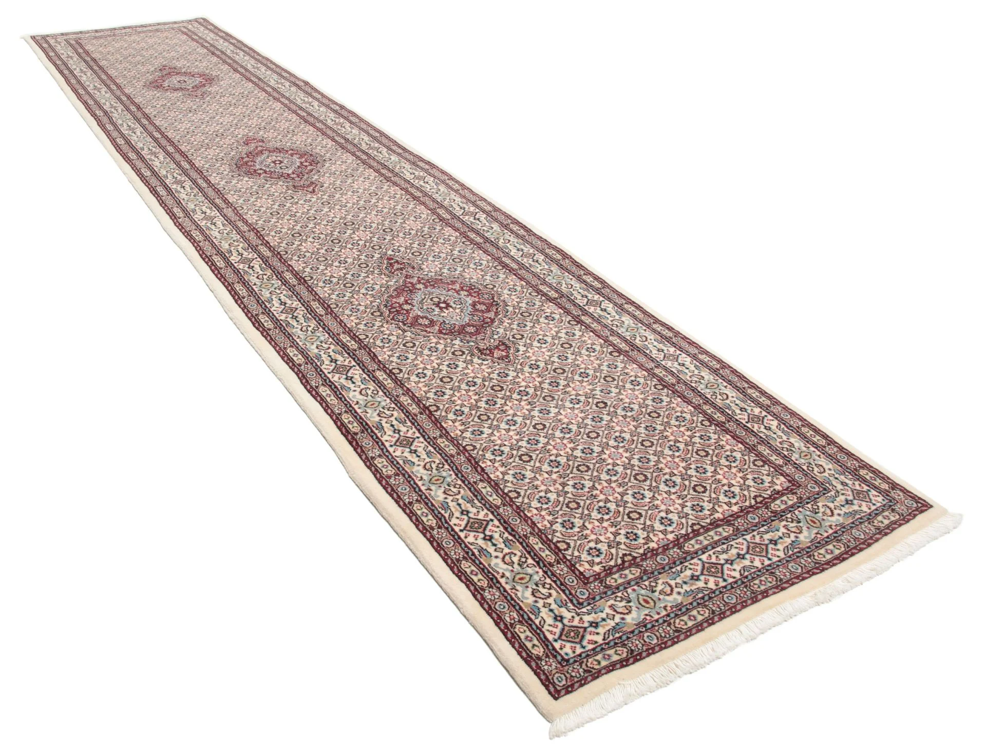 Alternative view of Moud Persian Rug 83 × 395 cm in Wool & Silk, hand-knotted