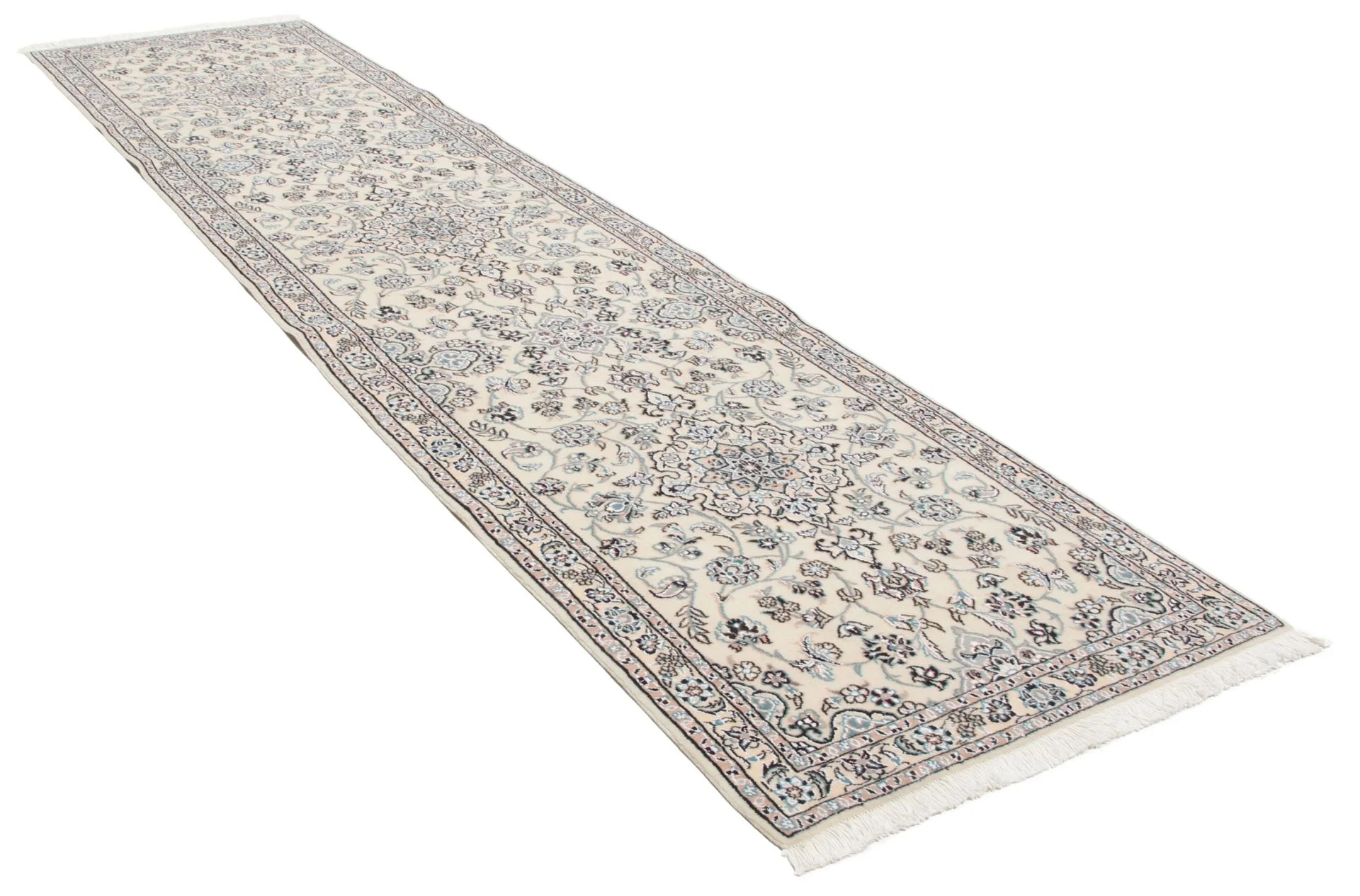 Alternative view of Persian Rug 70 × 300 cm in Wool & Silk, hand-knotted