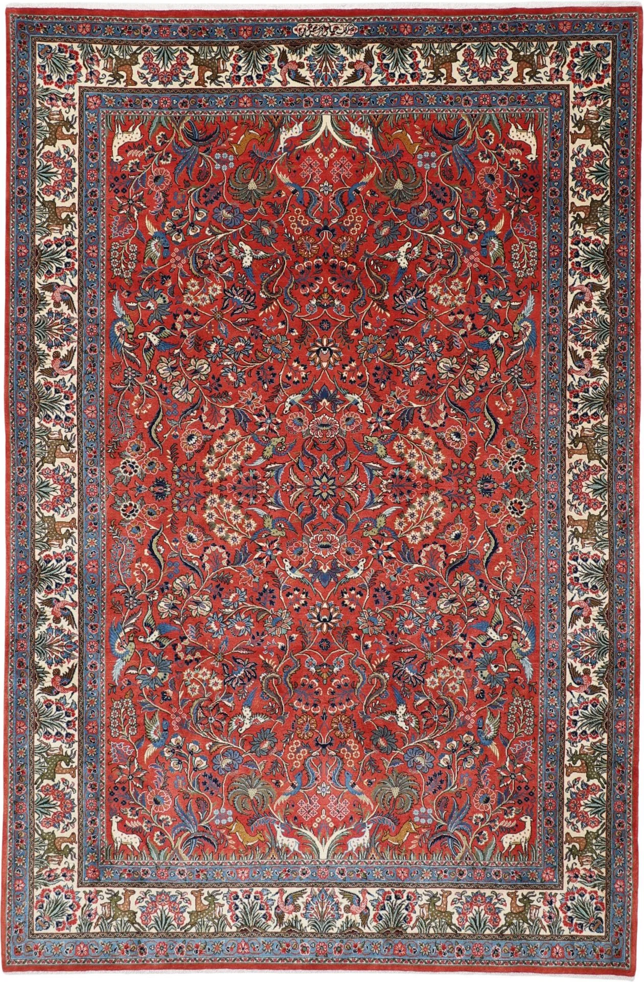 Wool Sarouk Persian Rug 202 × 307 cm, hand-knotted