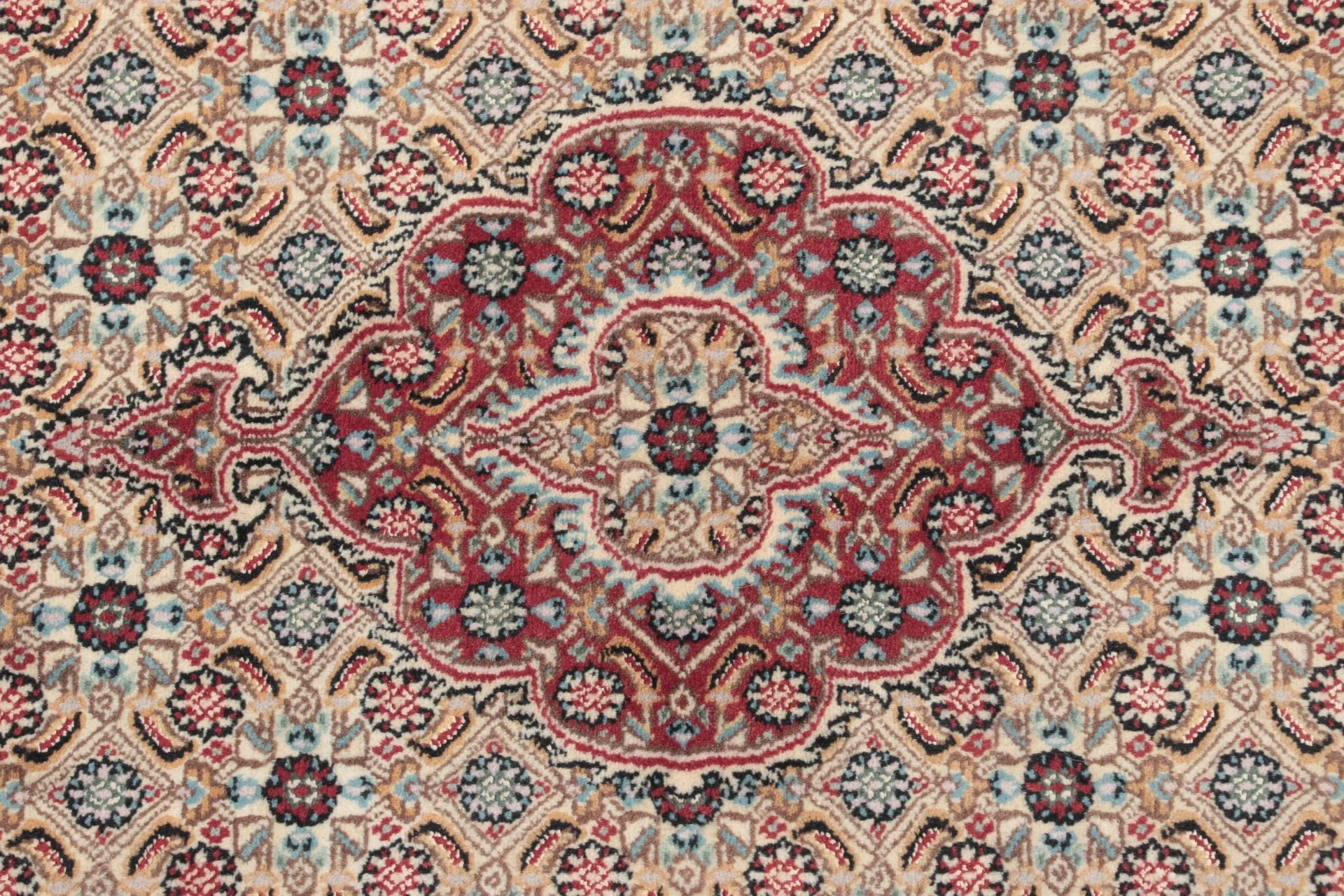 Hand-Knotted Moud Persian Rug, 80 × 253 cm, Wool - Image 3