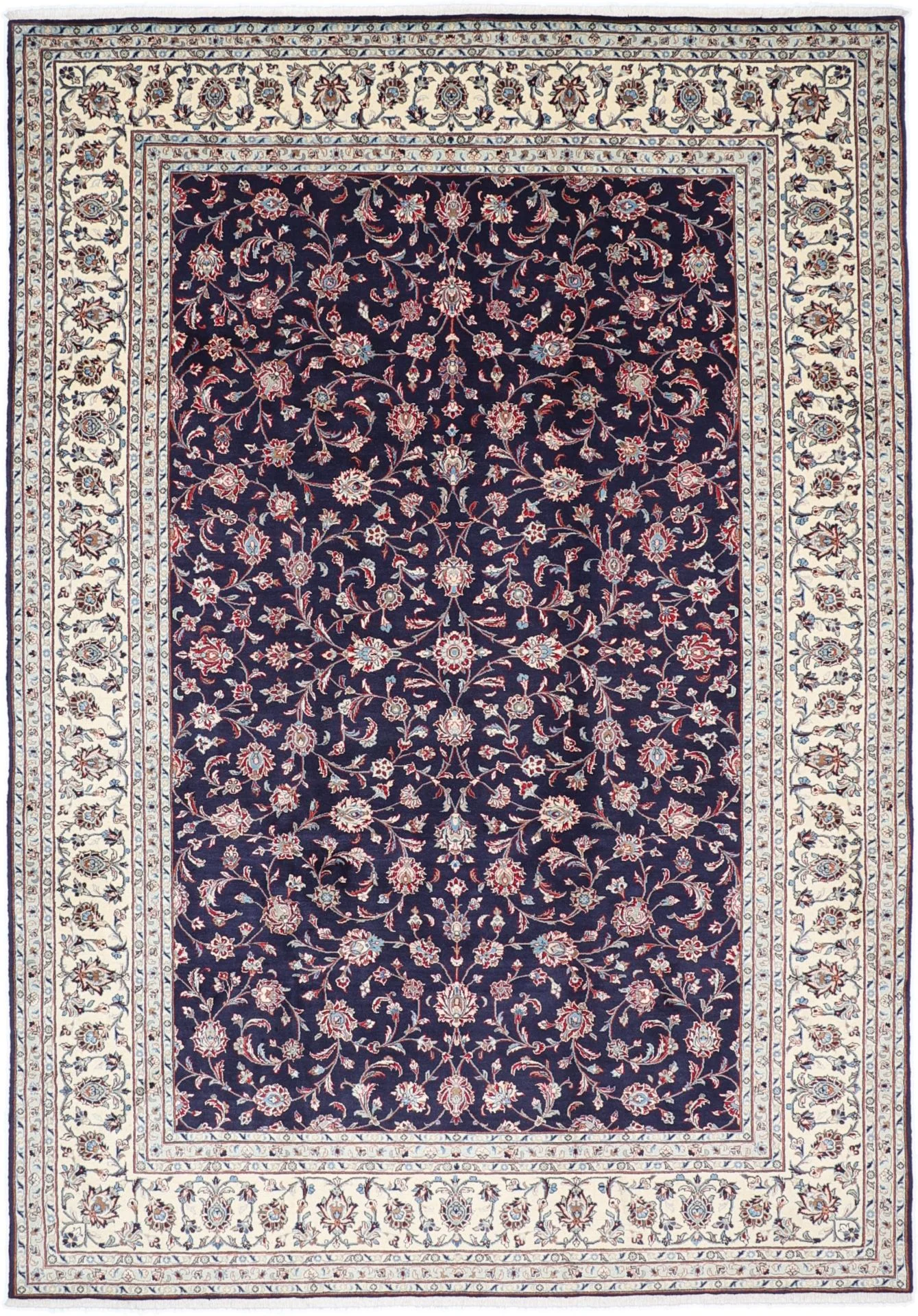 Hand-Knotted Kashan Persian Rug, 245 × 348 cm, Wool
