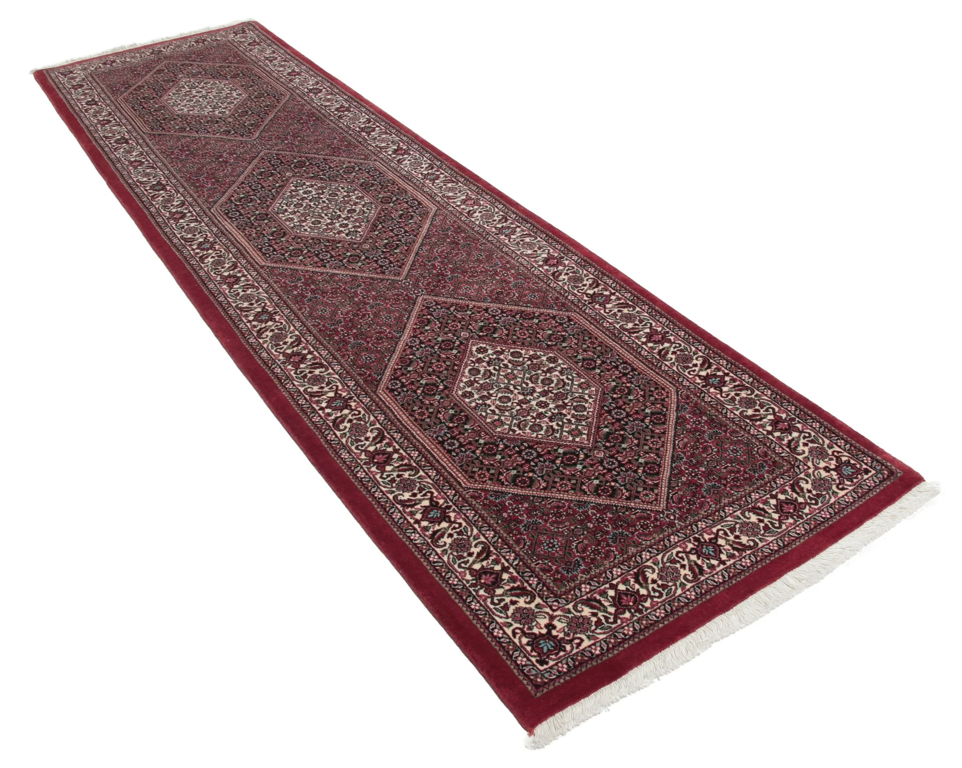 Alternative view of Wool & Silk Bijar Persian Rug 82 × 305 cm, hand-knotted
