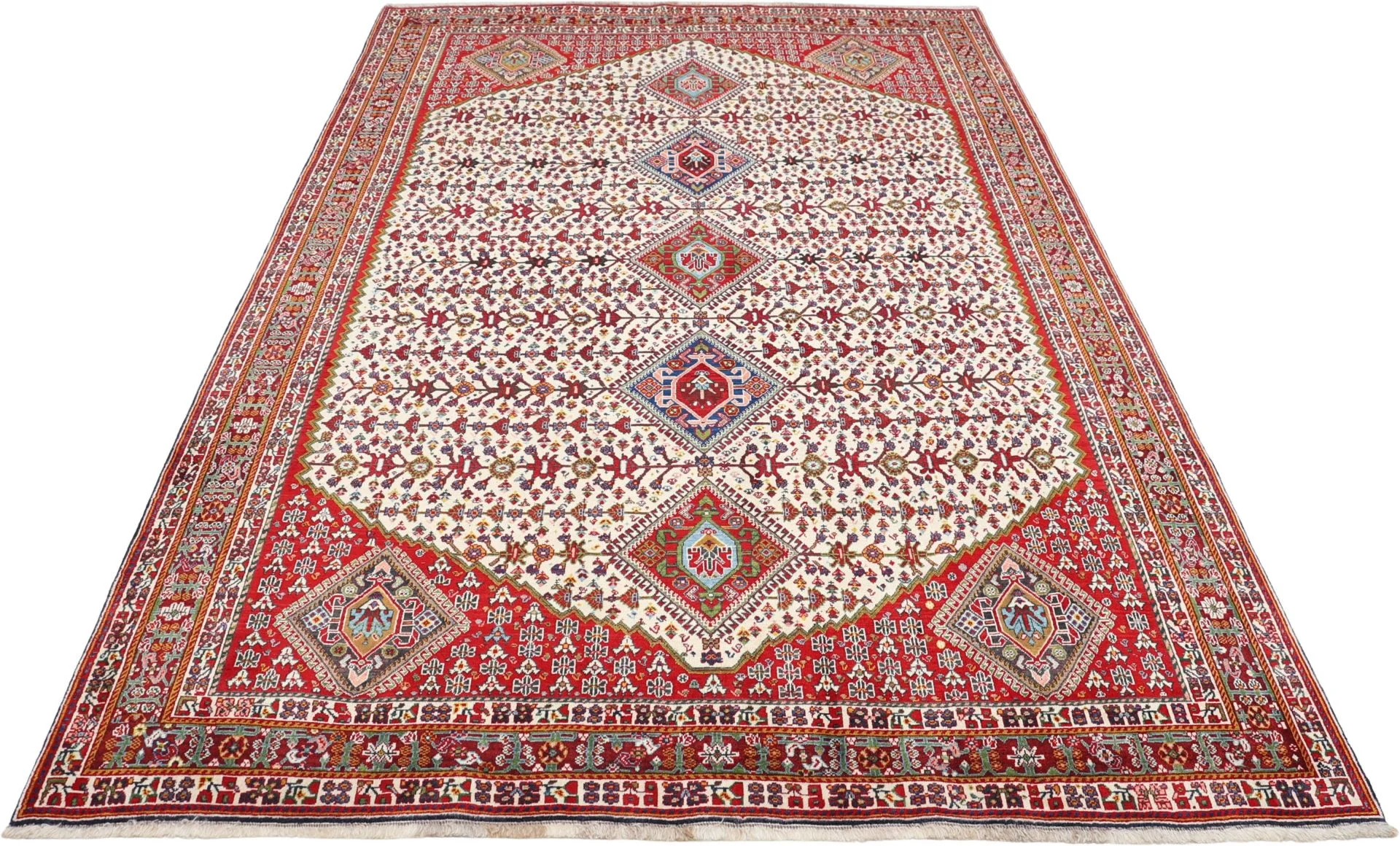 Alternative view of Hand-Knotted Qashqai Persian Rug, 205 × 308 cm, Wool