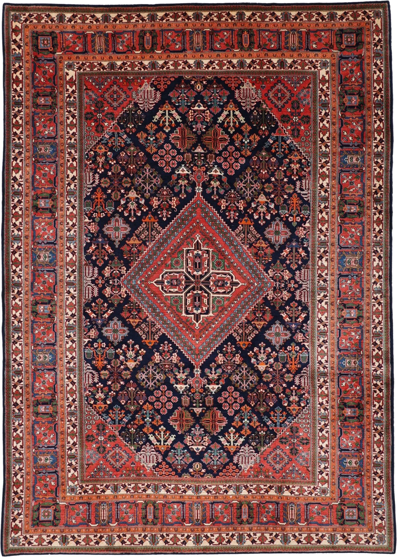 Hand-Knotted Persian Rug, 217 × 307 cm, Wool