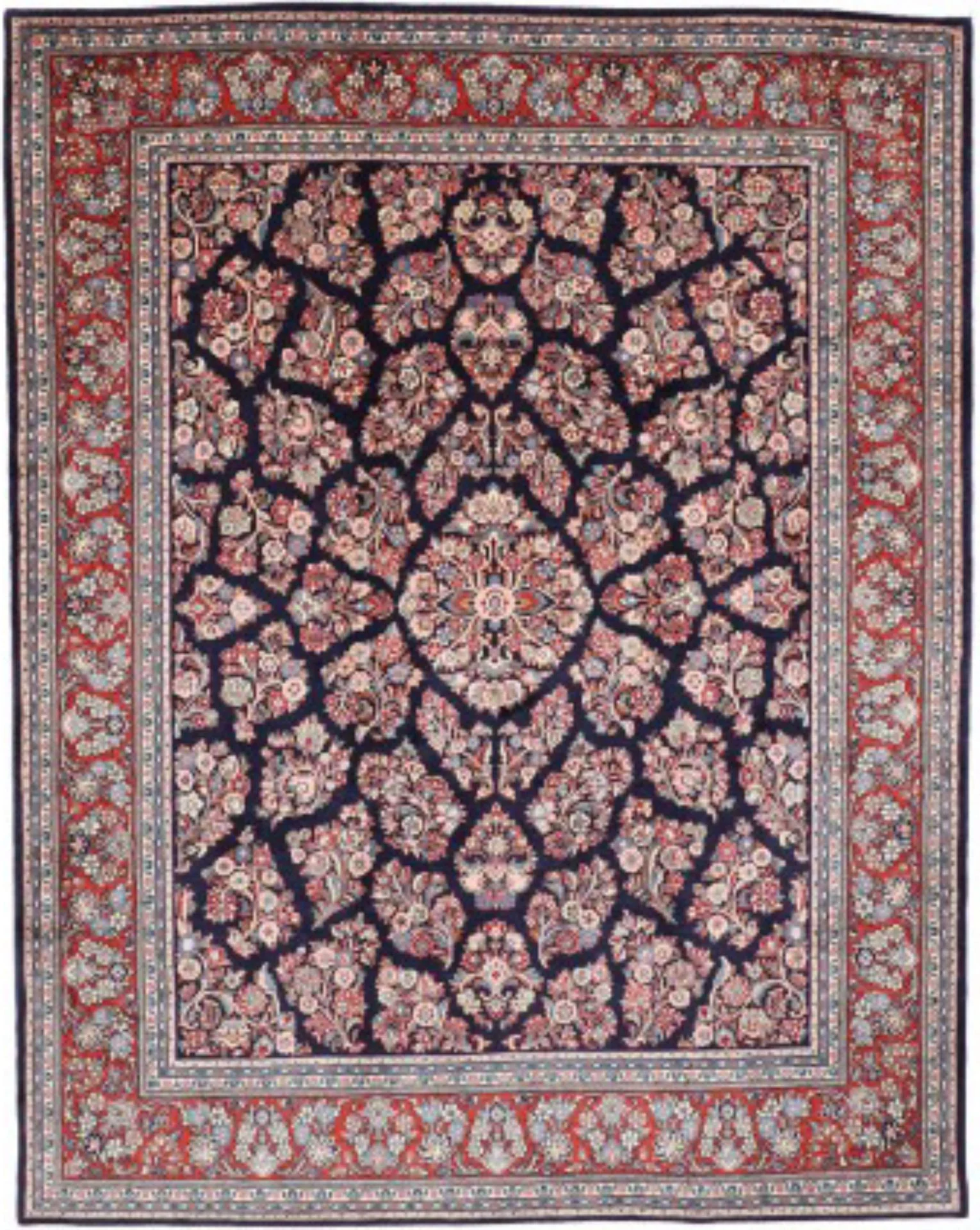 Wool Sarouk Persian Rug 248 × 315 cm, hand-knotted