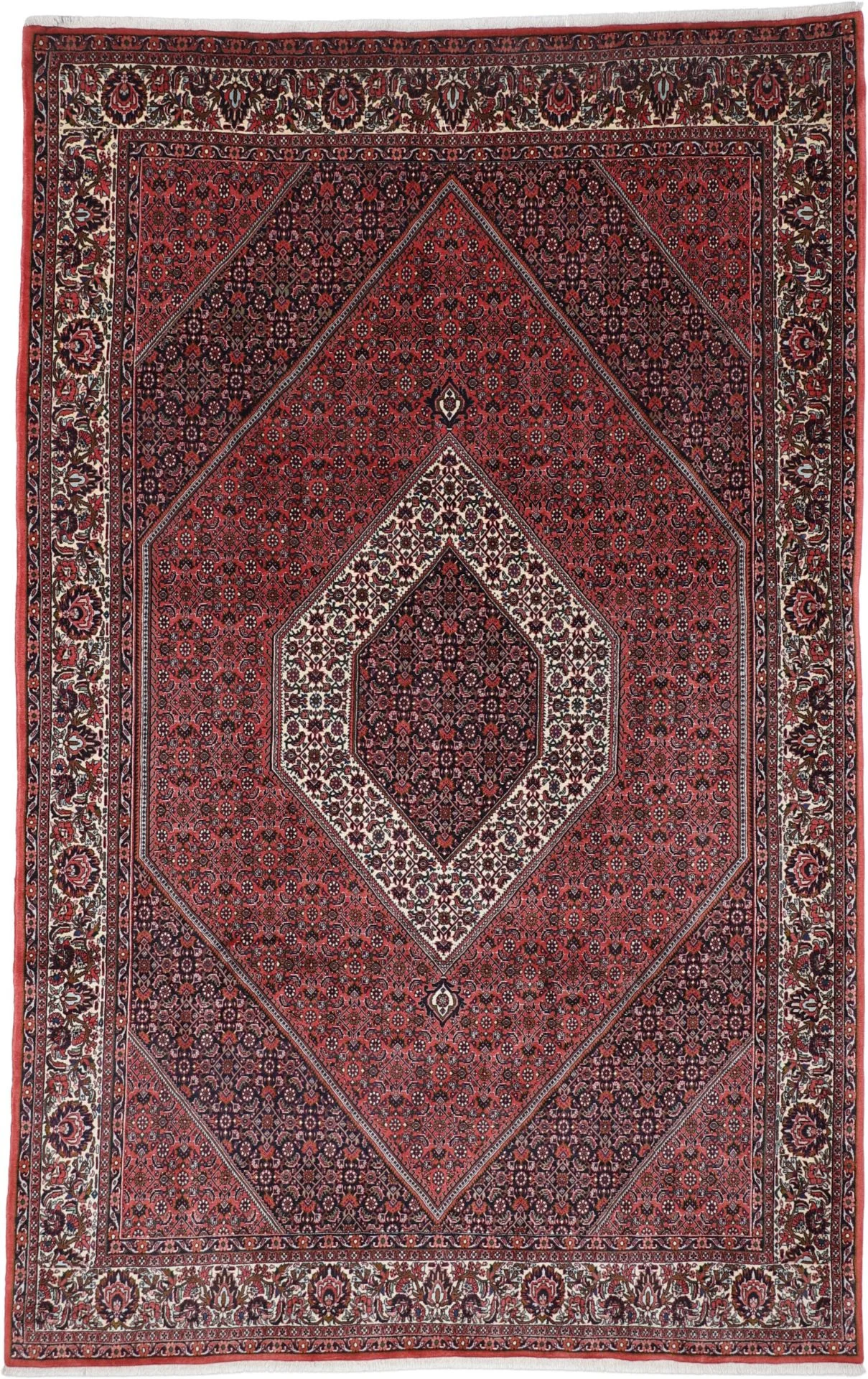 Hand-Knotted Bijar Persian Rug, 202 × 315 cm, Wool