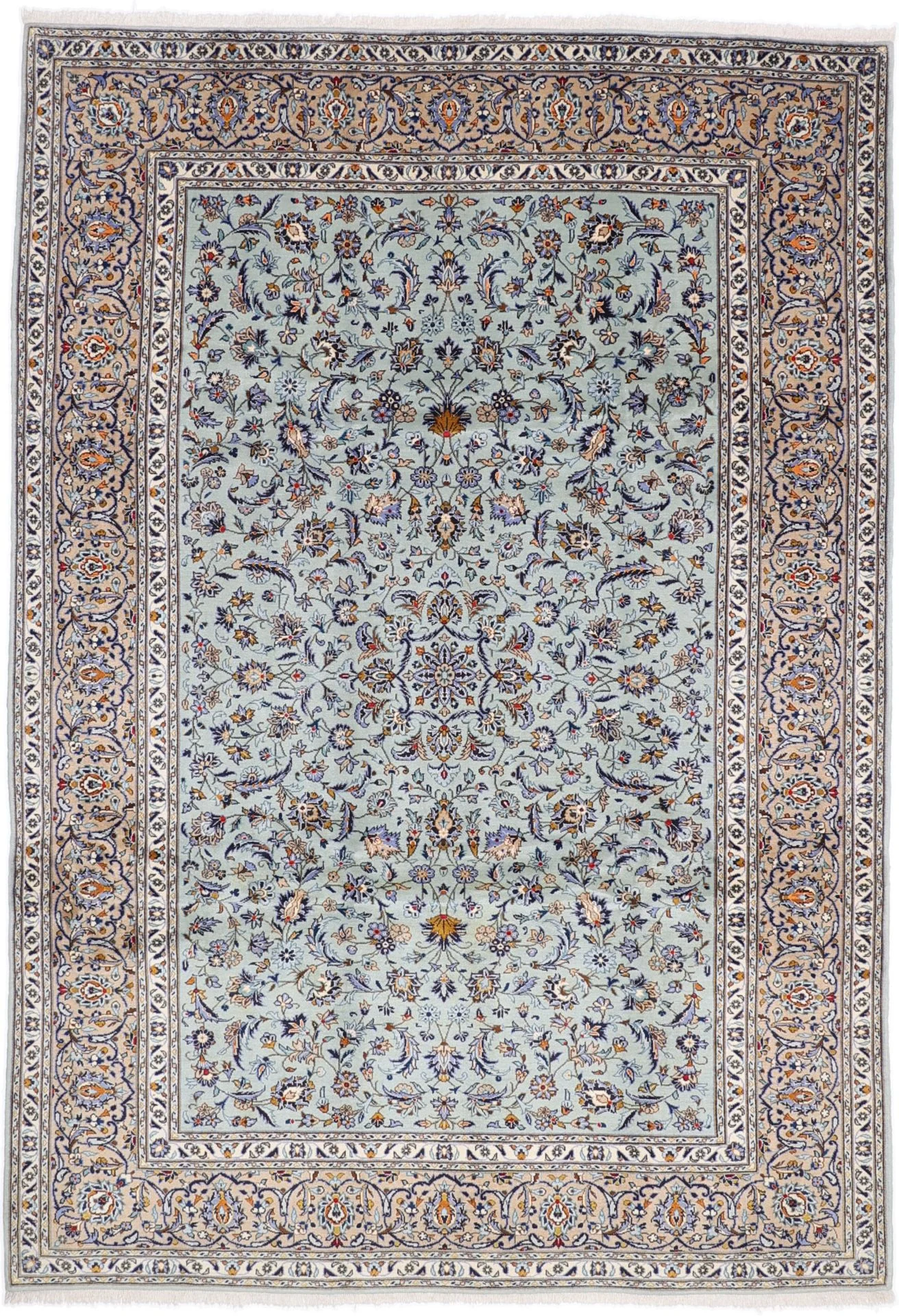 Kashan Persian Rug 240 × 368 cm in Wool, hand-knotted