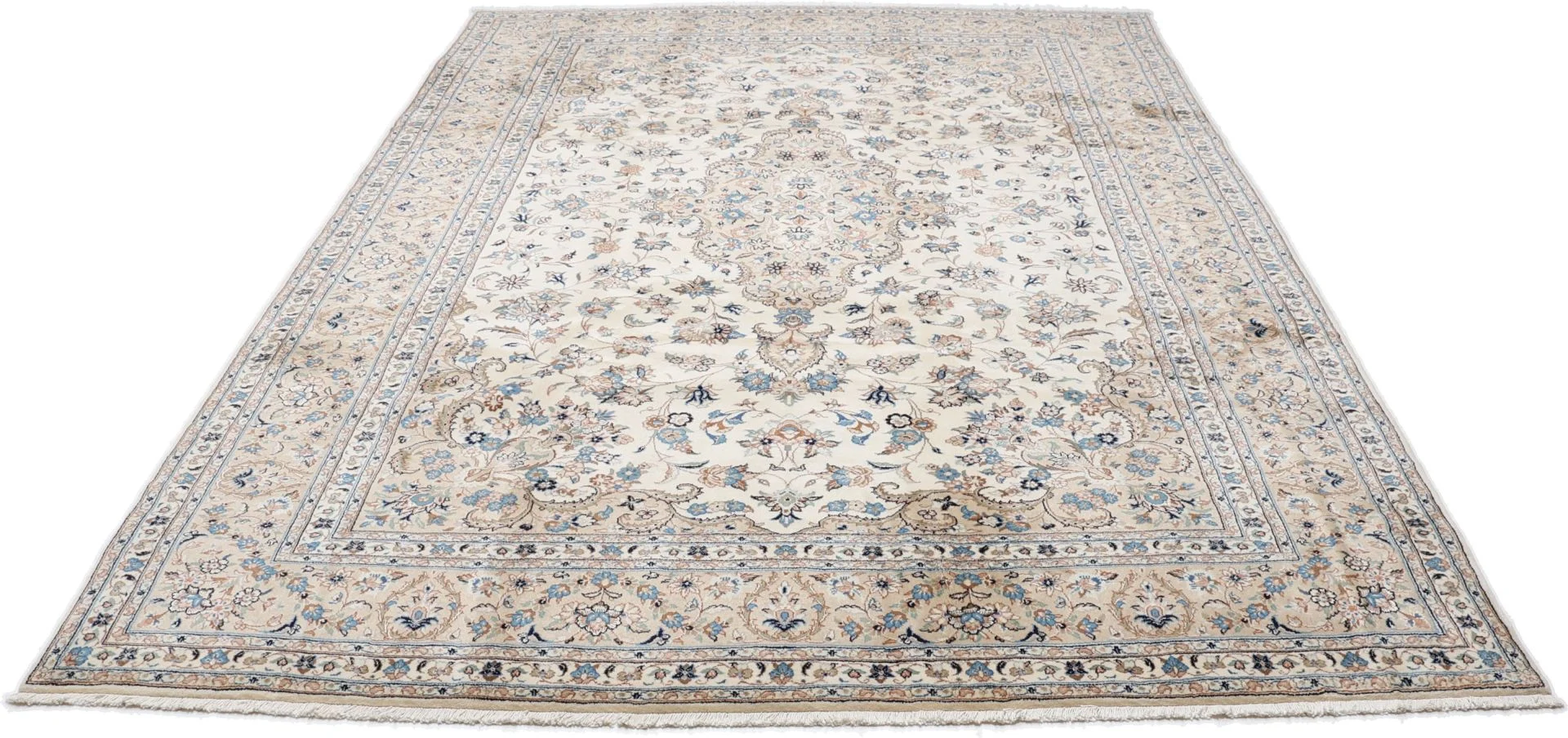 Alternative view of Kashan Persian Rug 249 × 355 cm in Wool, hand-knotted