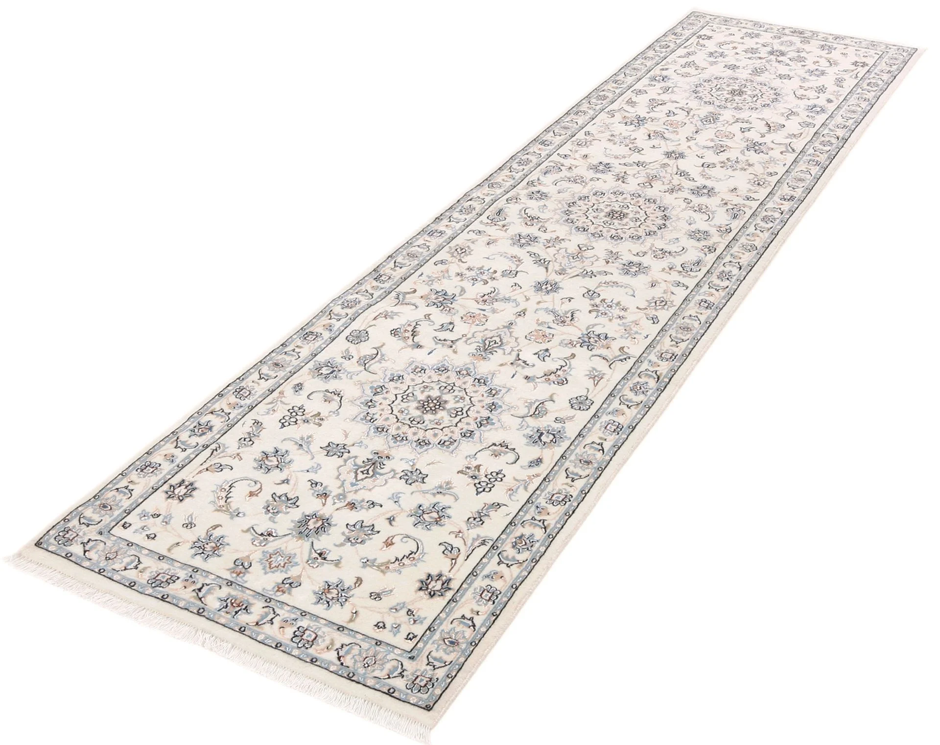 Alternative view of Tabriz Persian Rug 75 × 303 cm in Wool & Silk, hand-knotted