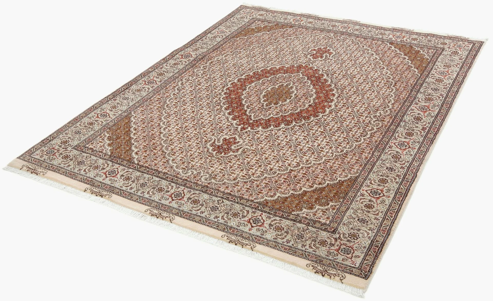 Alternative view of Hand-Knotted Tabriz Persian Rug, 155 × 205 cm, Wool & Silk