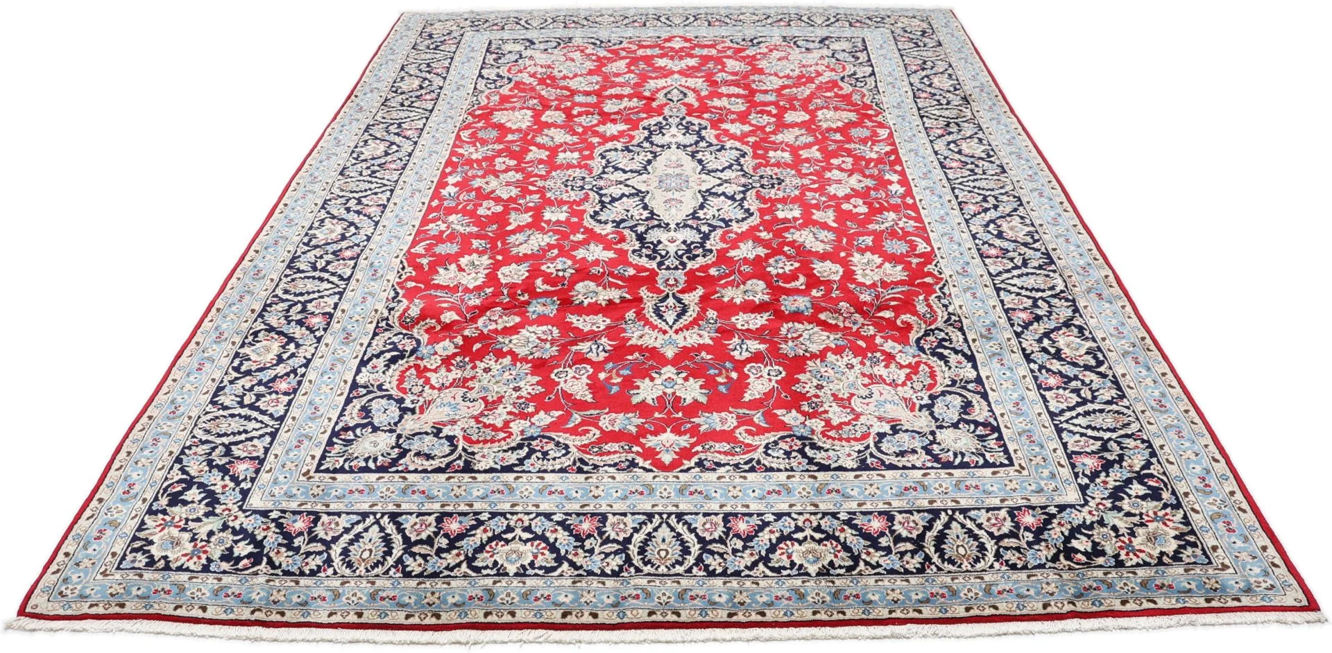 Alternative view of Kashan Persian Rug 248 × 355 cm in Wool, hand-knotted