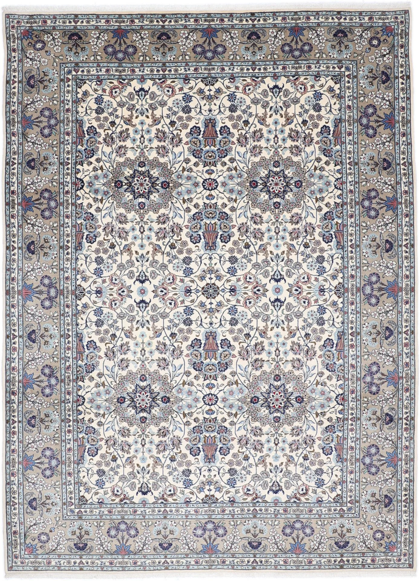 Wool Kashan Persian Rug 257 × 351 cm, hand-knotted