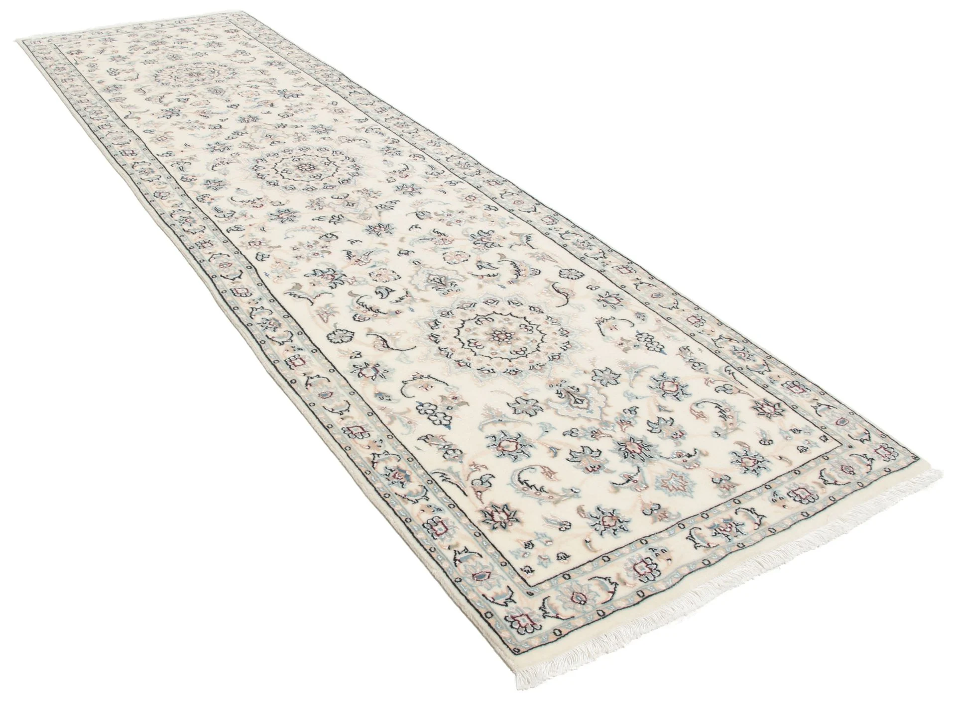 Alternative view of Hand-Knotted Persian Rug, 82 × 292 cm, Wool & Silk
