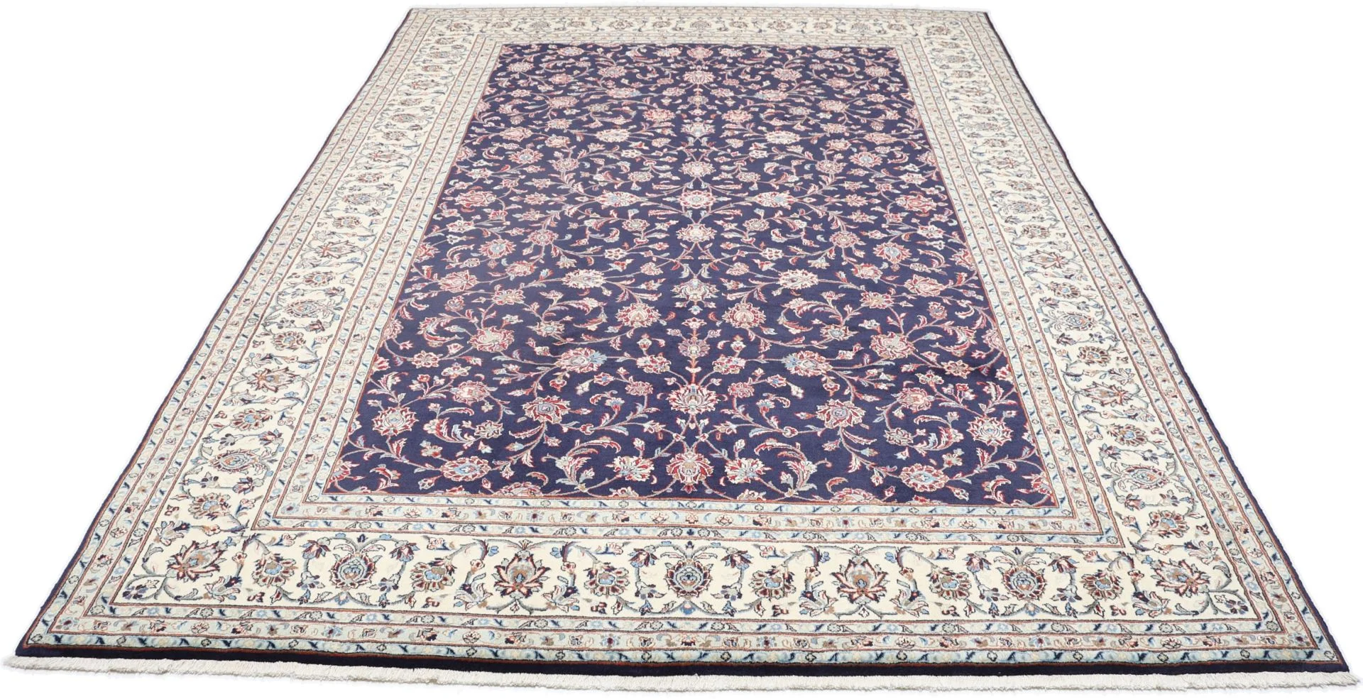 Alternative view of Hand-Knotted Kashan Persian Rug, 245 × 348 cm, Wool