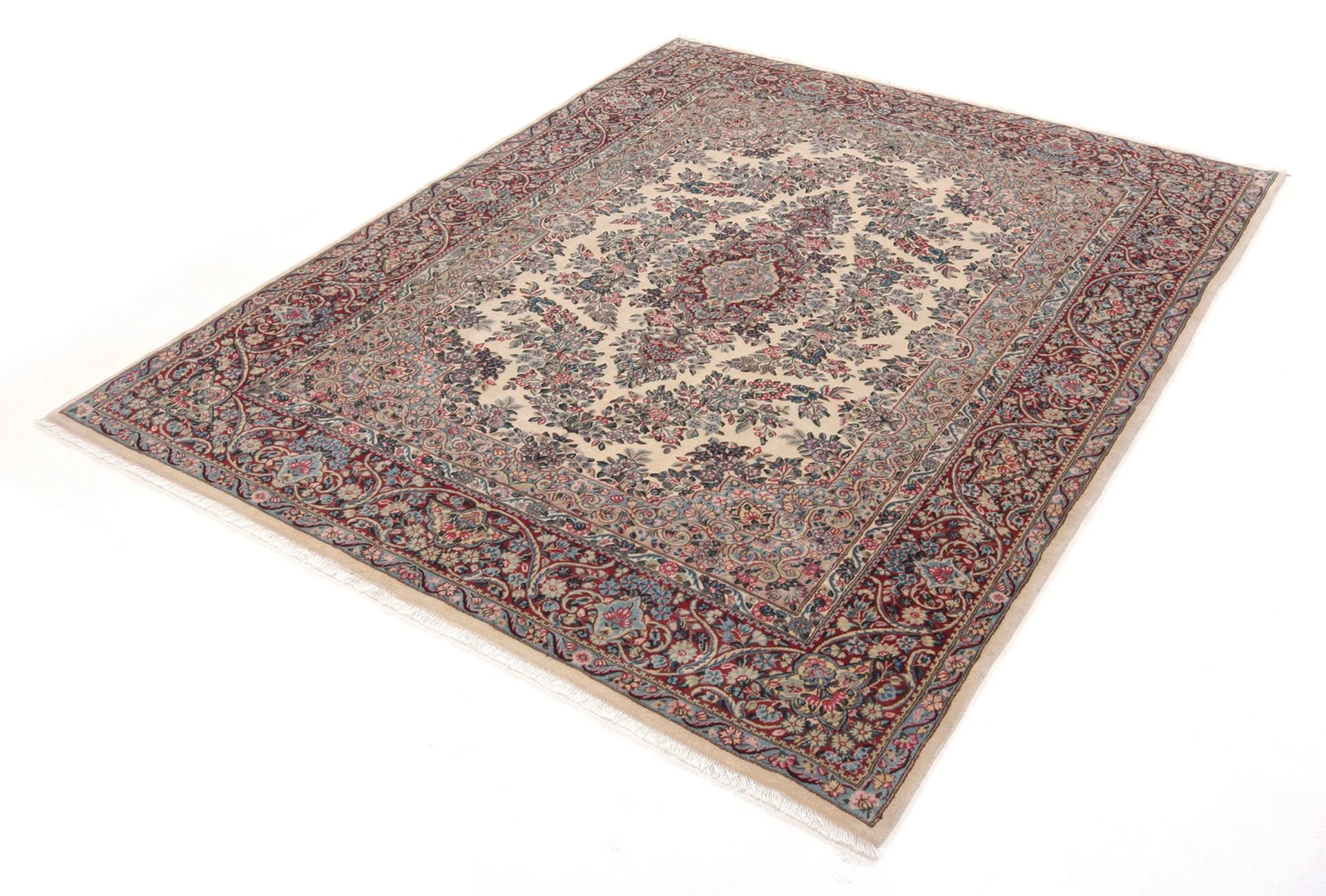 Alternative view of Kerman Persian Rug 181 × 235 cm in Wool, hand-knotted