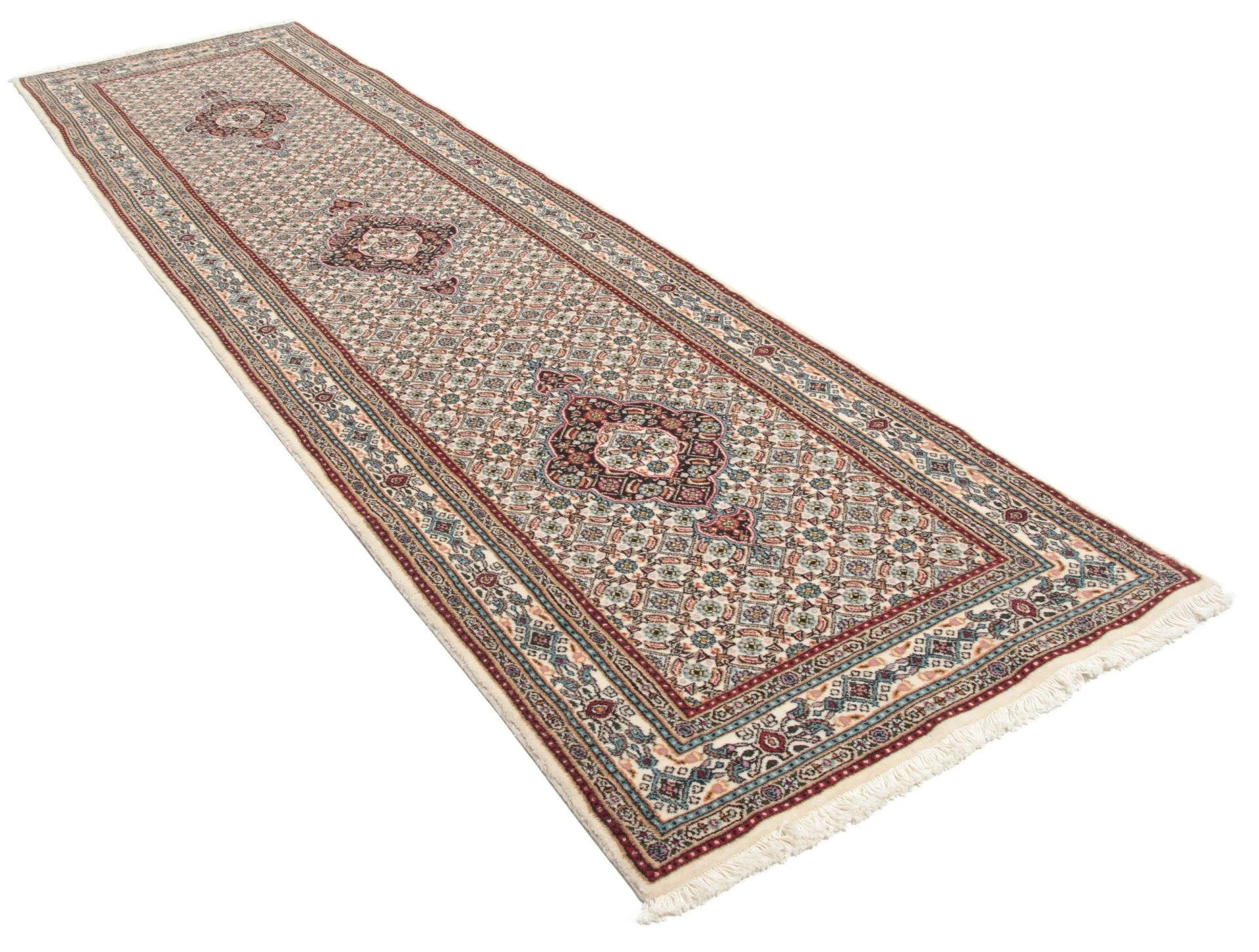 Alternative view of Hand-Knotted Moud Persian Rug, 77 × 296 cm, Wool