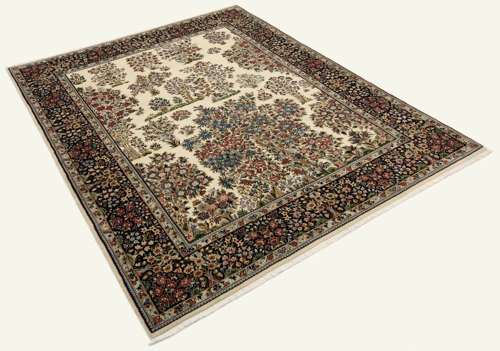 Alternative view of Hand-Knotted Kerman Persian Rug, 182 × 240 cm, Wool
