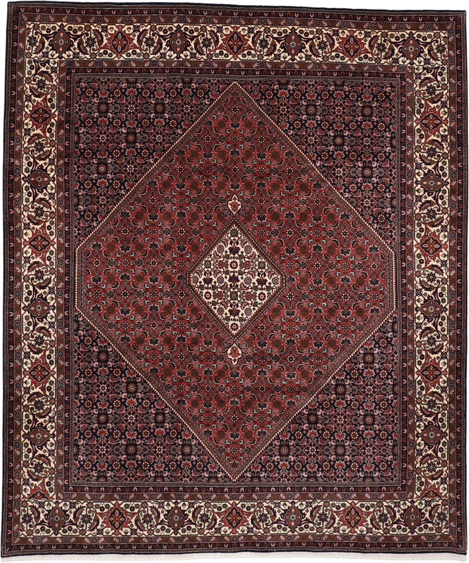 Hand-Knotted Bijar Persian Rug, 250 × 290 cm, Wool