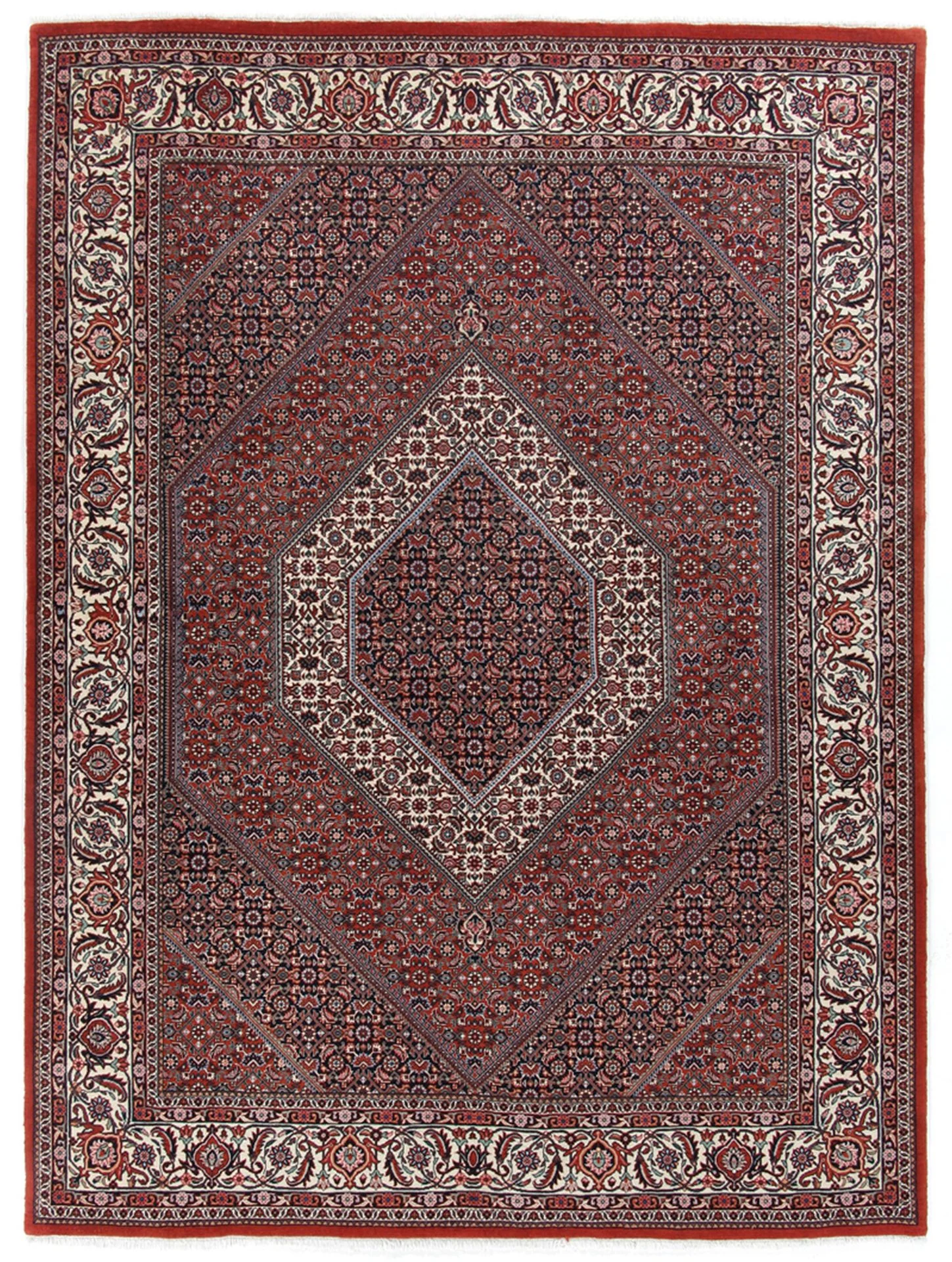 Hand-Knotted Bijar Persian Rug, 175 × 237 cm, Wool & Silk