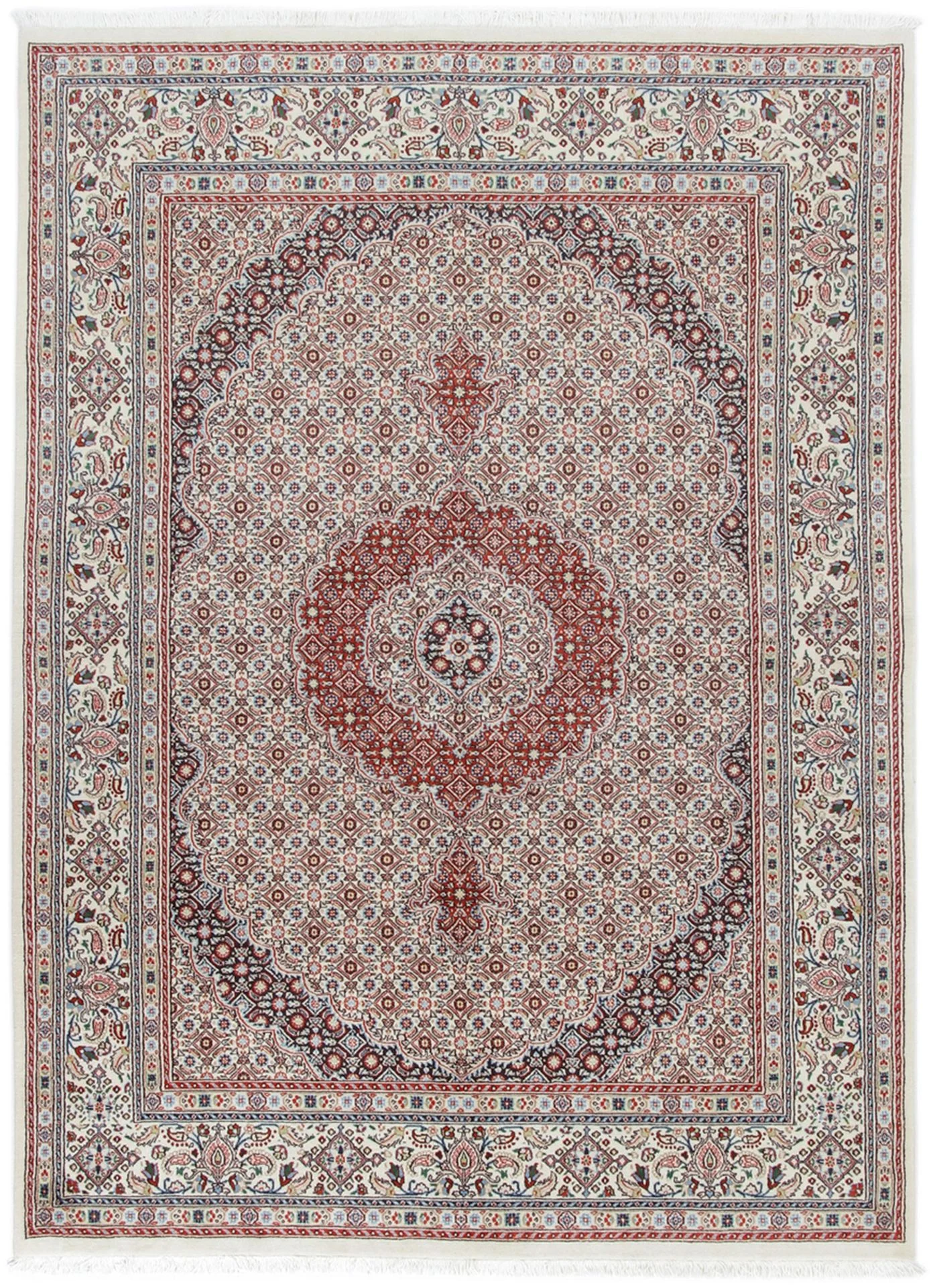 Hand-Knotted Moud Persian Rug, 172 × 235 cm, Wool