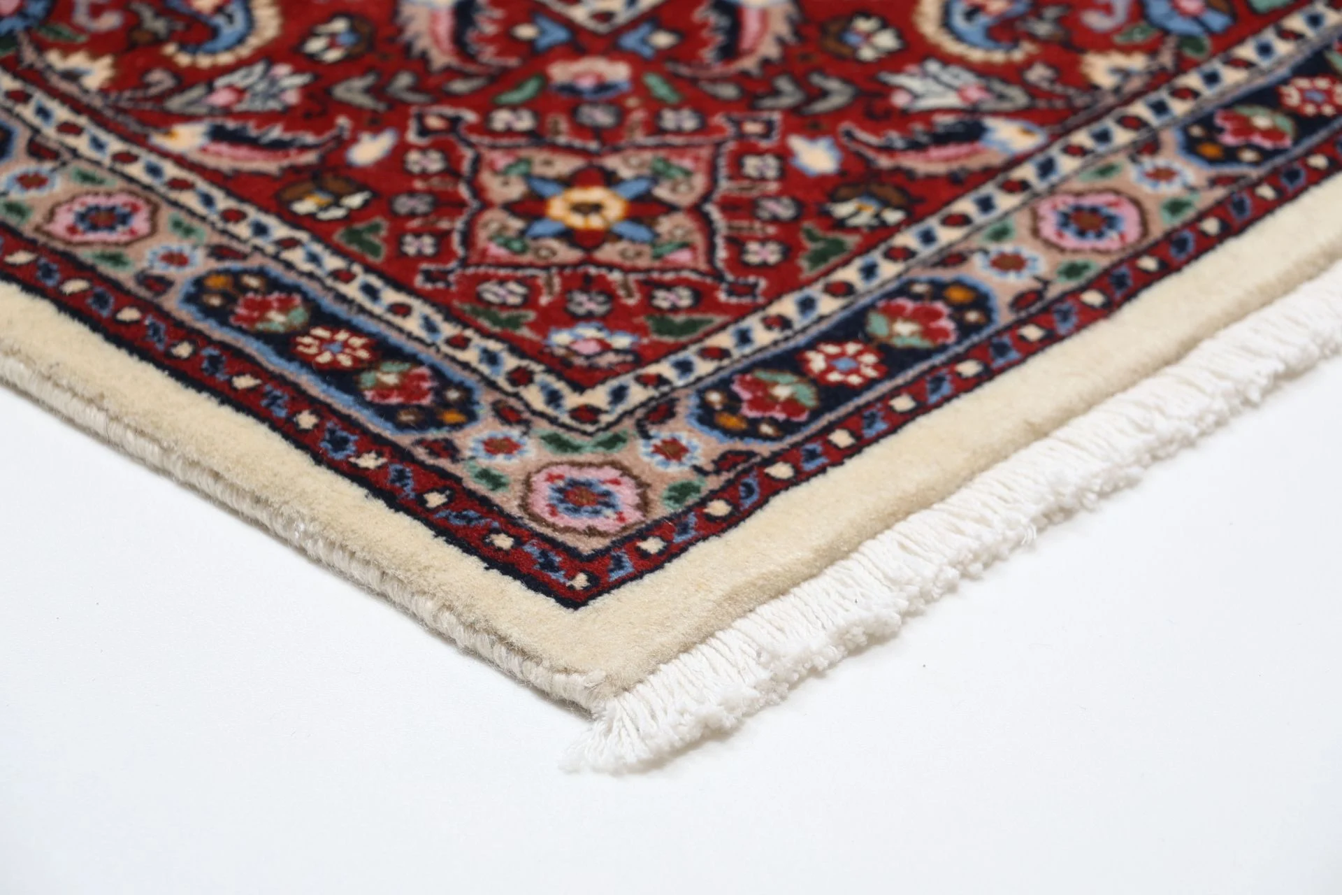 Hand-Knotted Moud Persian Rug, 166 × 236 cm, Wool & Silk - Image 6
