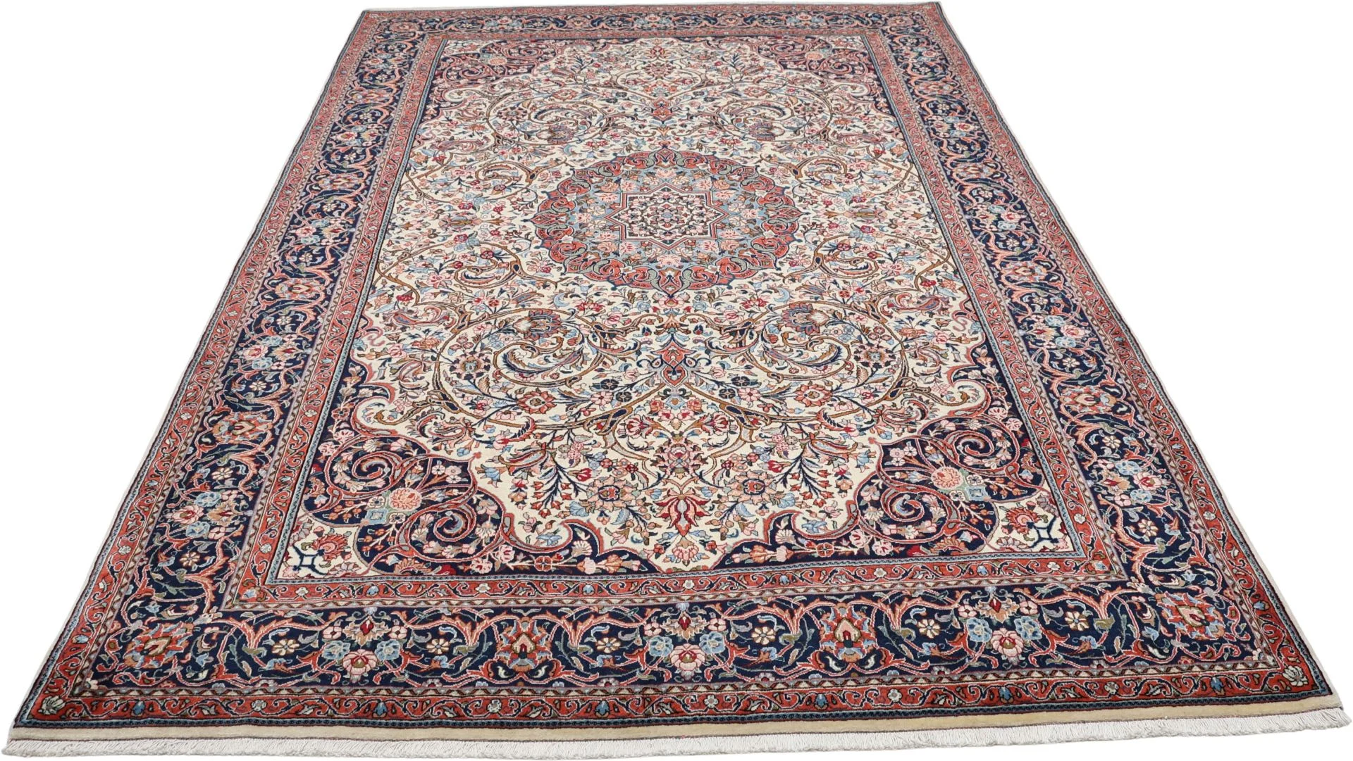 Alternative view of Wool Sarouk Persian Rug 207 × 305 cm, hand-knotted