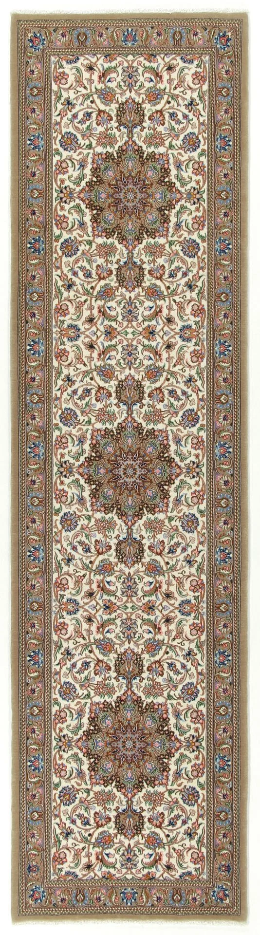 Hand-Knotted Qom Persian Rug, 80 × 310 cm, Wool