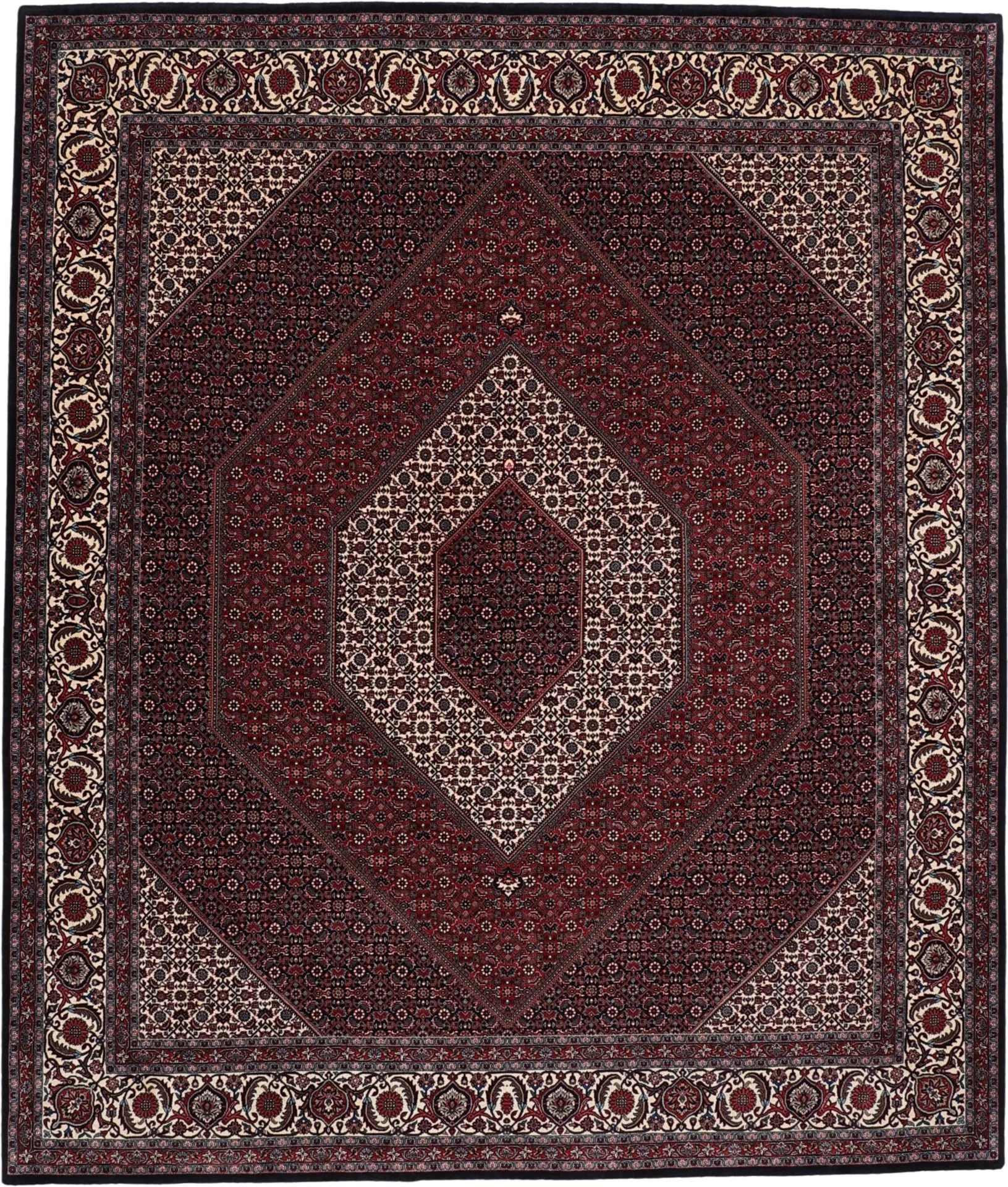 Hand-Knotted Bijar Persian Rug, 250 × 297 cm, Wool