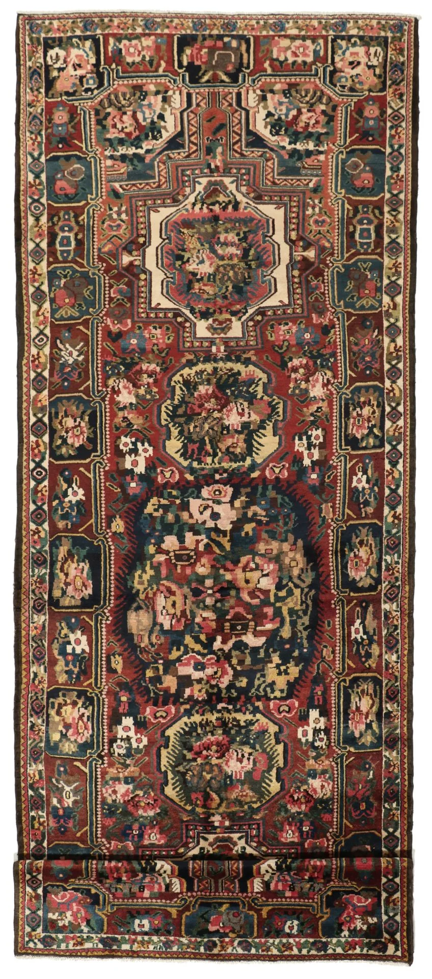 Bakhtiari Persian Rug 160 × 470 cm in Wool, hand-knotted