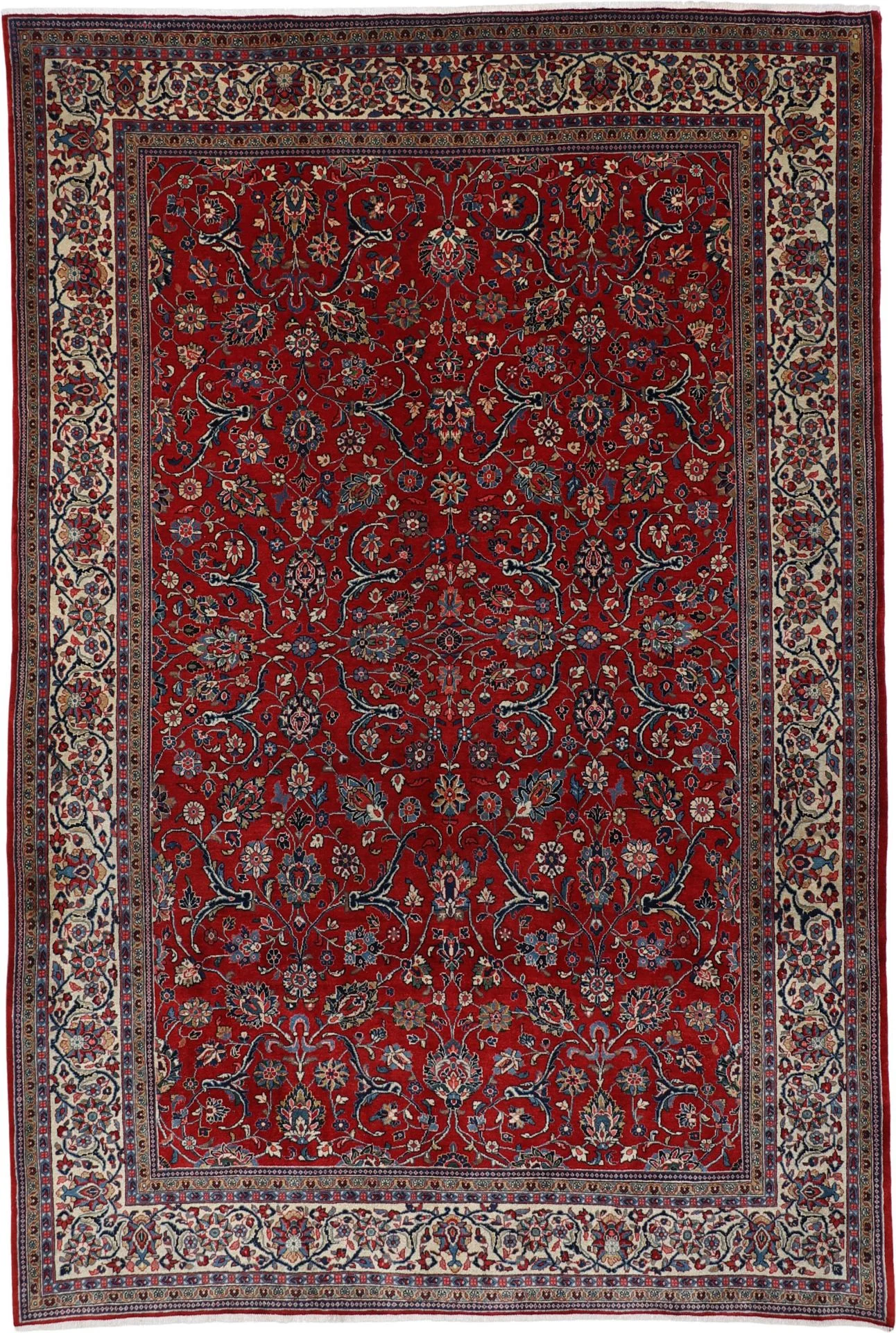 Hand-Knotted Sarouk Persian Rug, 218 × 320 cm, Wool
