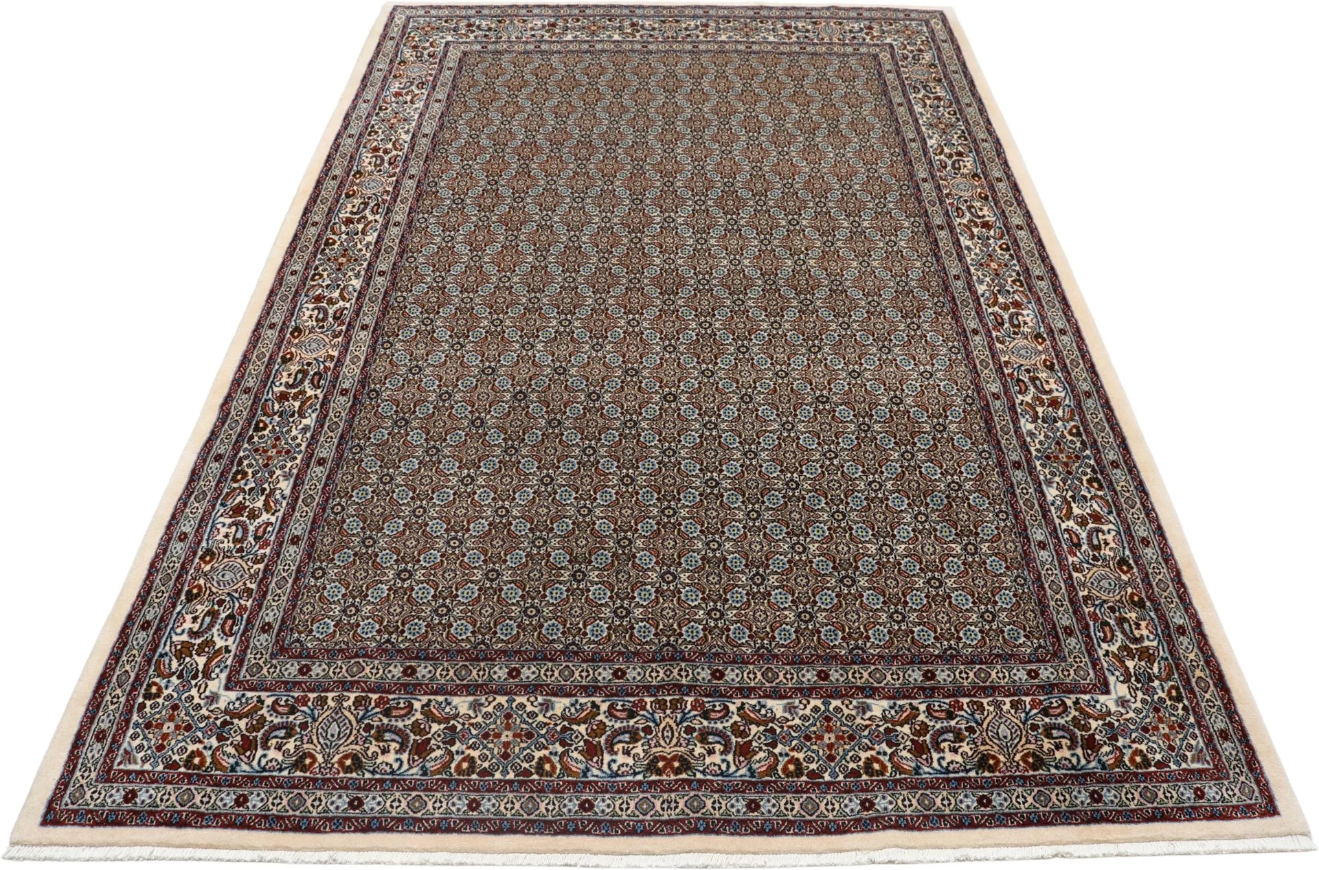 Moud Persian Rug 198 × 298 cm in Wool, hand-knotted - Image 7