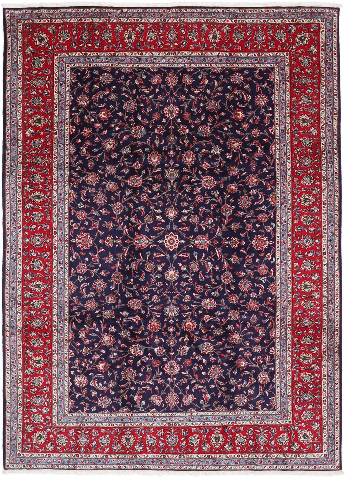 Hand-Knotted Kashan Persian Rug, 246 × 342 cm, Wool