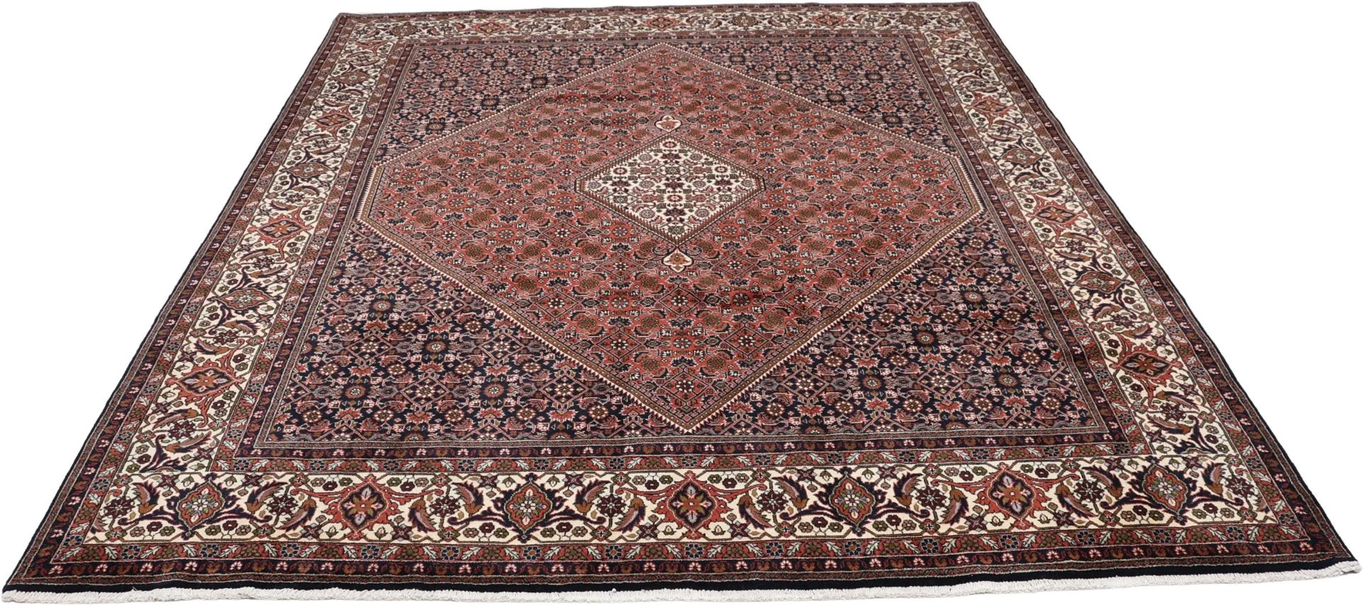 Alternative view of Hand-Knotted Bijar Persian Rug, 250 × 290 cm, Wool