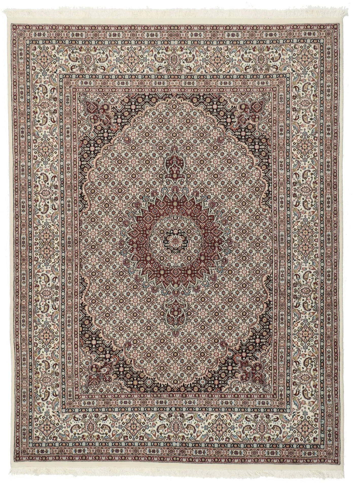 Hand-Knotted Moud Persian Rug, 153 × 206 cm, Wool
