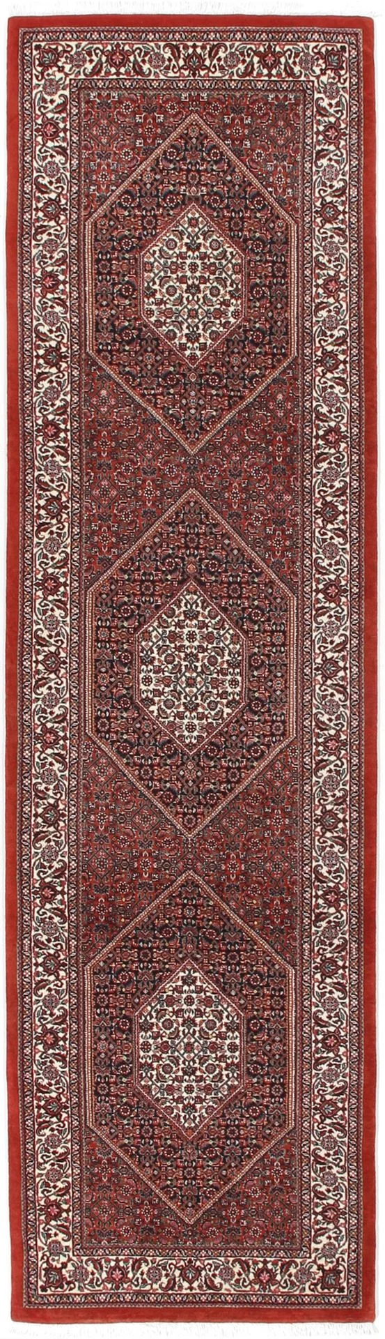 Bijar Persian Rug 82 × 300 cm in Wool & Silk, hand-knotted